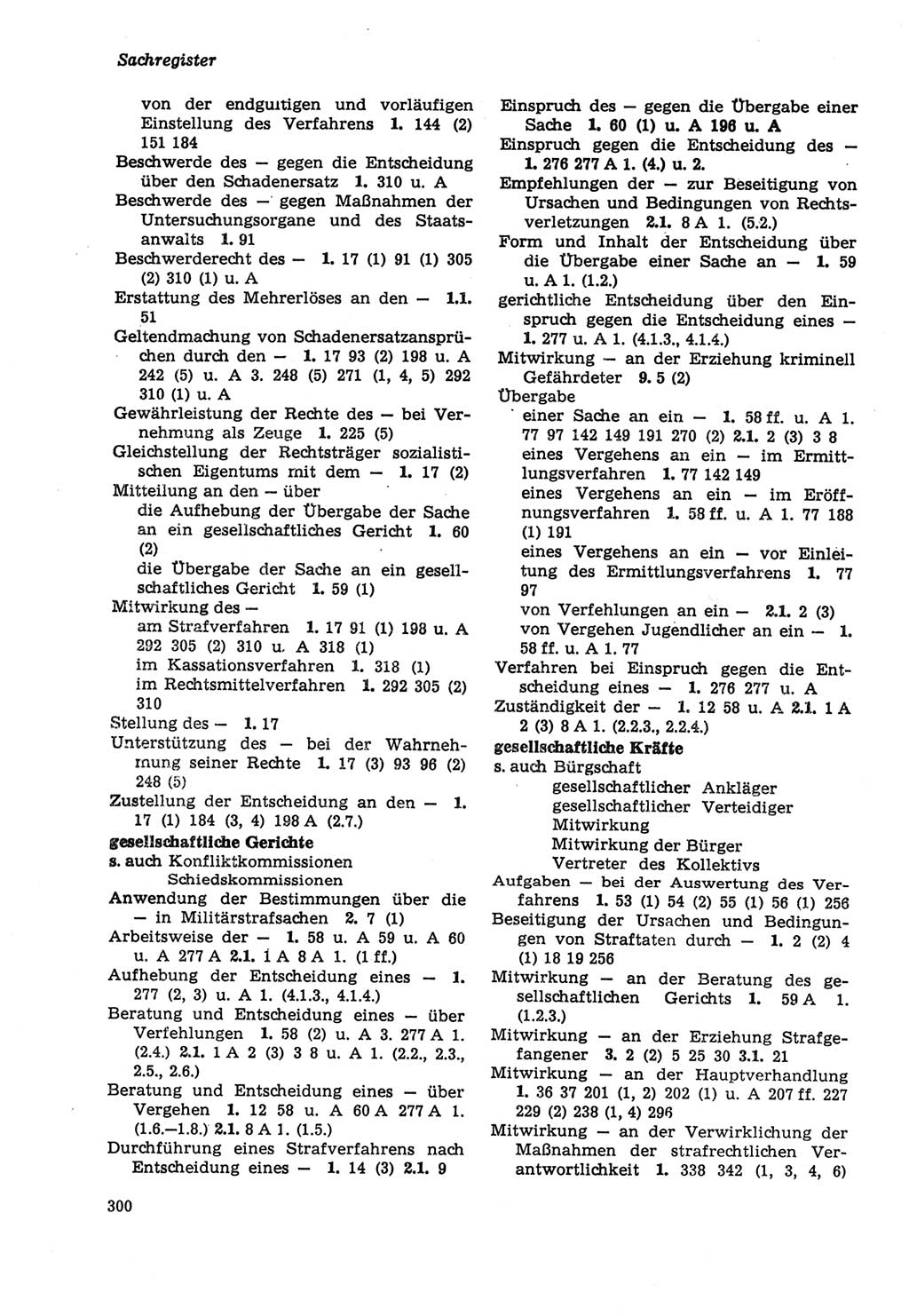 Strafprozeßordnung (StPO) der Deutschen Demokratischen Republik (DDR) sowie angrenzende Gesetze und Bestimmungen 1979, Seite 300 (StPO DDR Ges. Best. 1979, S. 300)