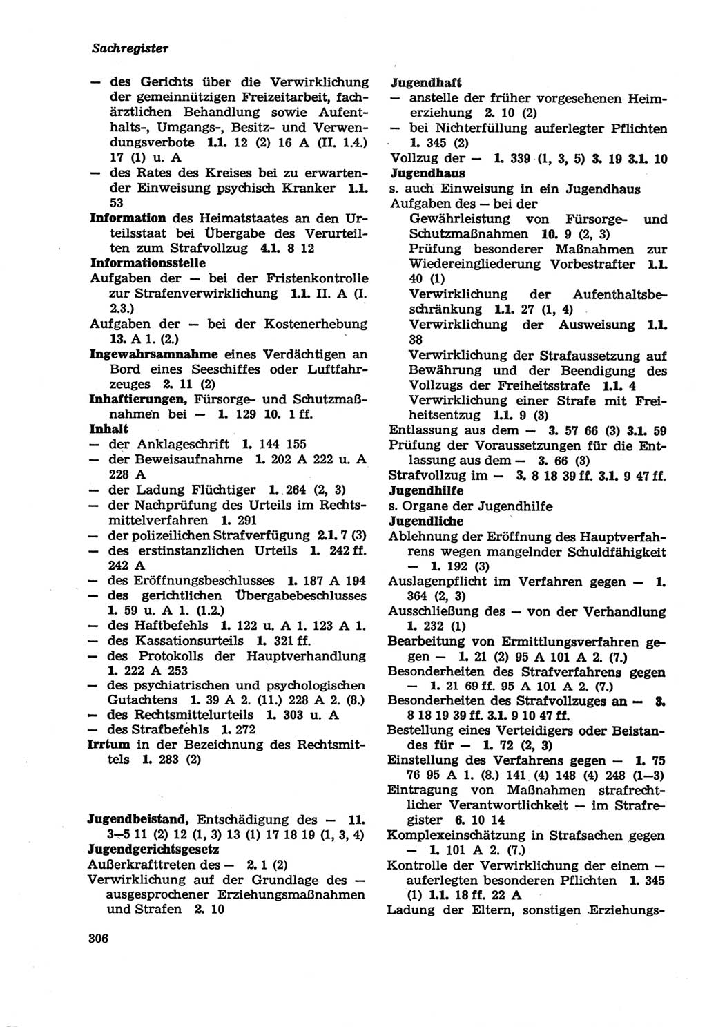 Strafprozeßordnung (StPO) der Deutschen Demokratischen Republik (DDR) sowie angrenzende Gesetze und Bestimmungen 1979, Seite 306 (StPO DDR Ges. Best. 1979, S. 306)