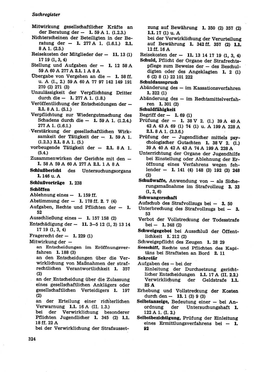 Strafprozeßordnung (StPO) der Deutschen Demokratischen Republik (DDR) sowie angrenzende Gesetze und Bestimmungen 1979, Seite 324 (StPO DDR Ges. Best. 1979, S. 324)