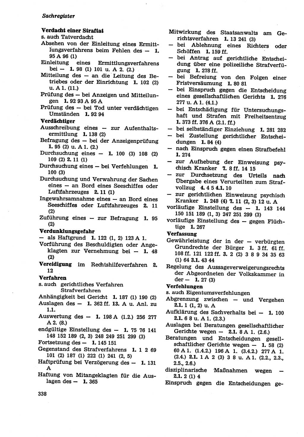 Strafprozeßordnung (StPO) der Deutschen Demokratischen Republik (DDR) sowie angrenzende Gesetze und Bestimmungen 1979, Seite 338 (StPO DDR Ges. Best. 1979, S. 338)