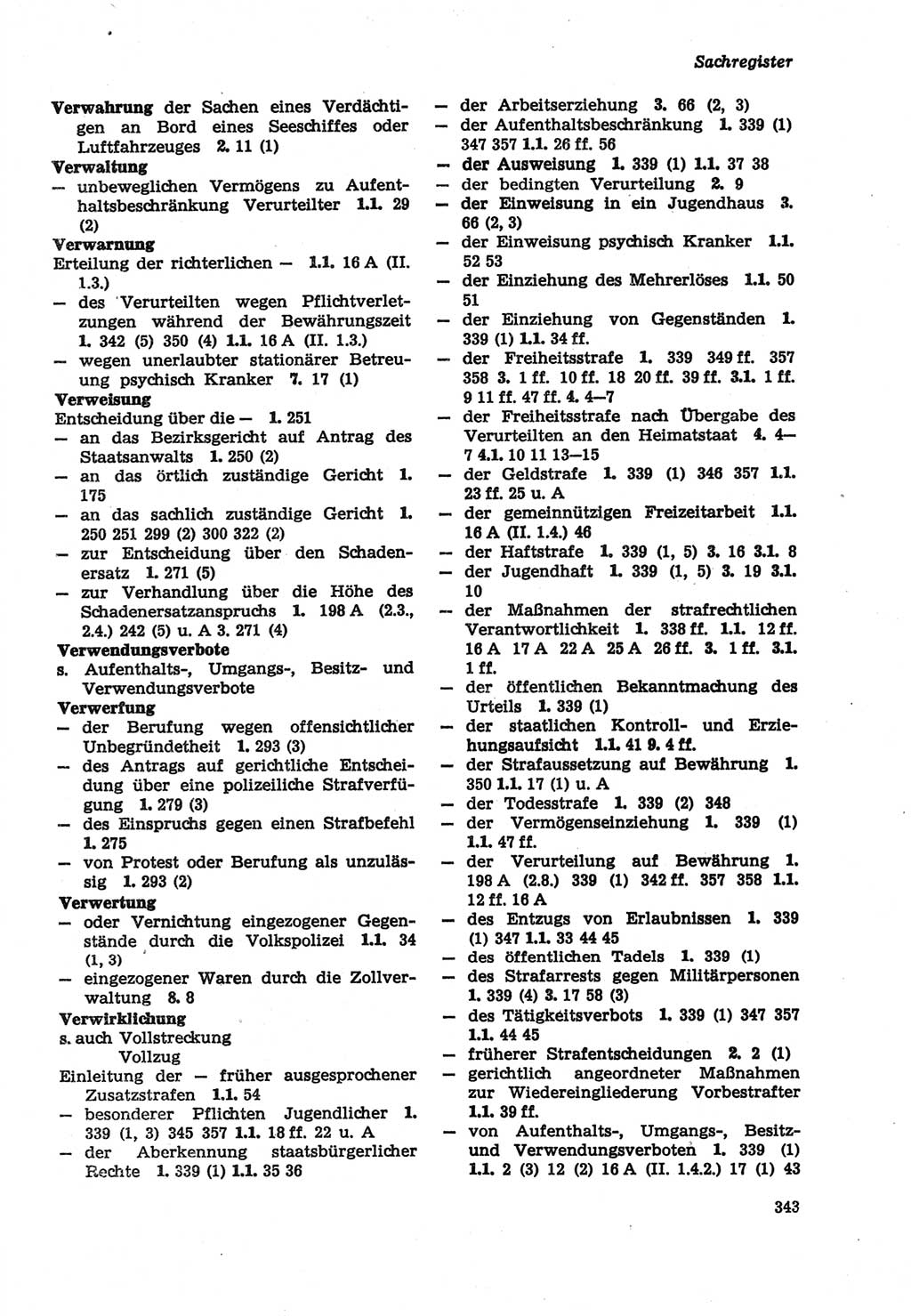 Strafprozeßordnung (StPO) der Deutschen Demokratischen Republik (DDR) sowie angrenzende Gesetze und Bestimmungen 1979, Seite 343 (StPO DDR Ges. Best. 1979, S. 343)
