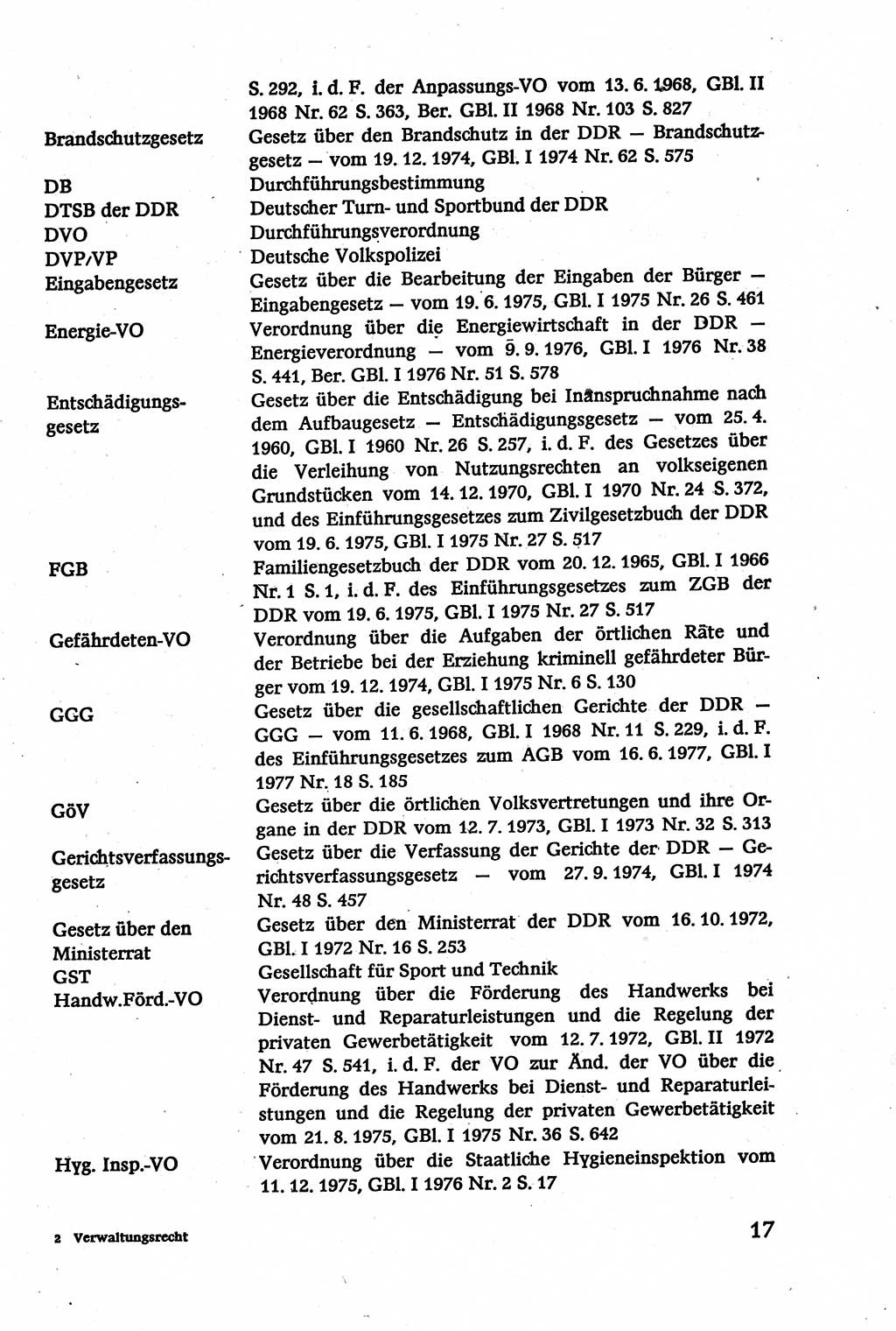 Verwaltungsrecht [Deutsche Demokratische Republik (DDR)], Lehrbuch 1979, Seite 17 (Verw.-R. DDR Lb. 1979, S. 17)