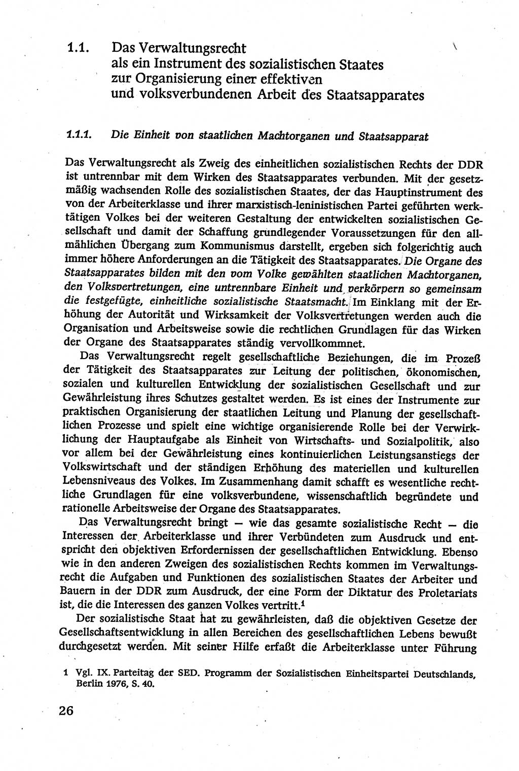 Verwaltungsrecht [Deutsche Demokratische Republik (DDR)], Lehrbuch 1979, Seite 26 (Verw.-R. DDR Lb. 1979, S. 26)