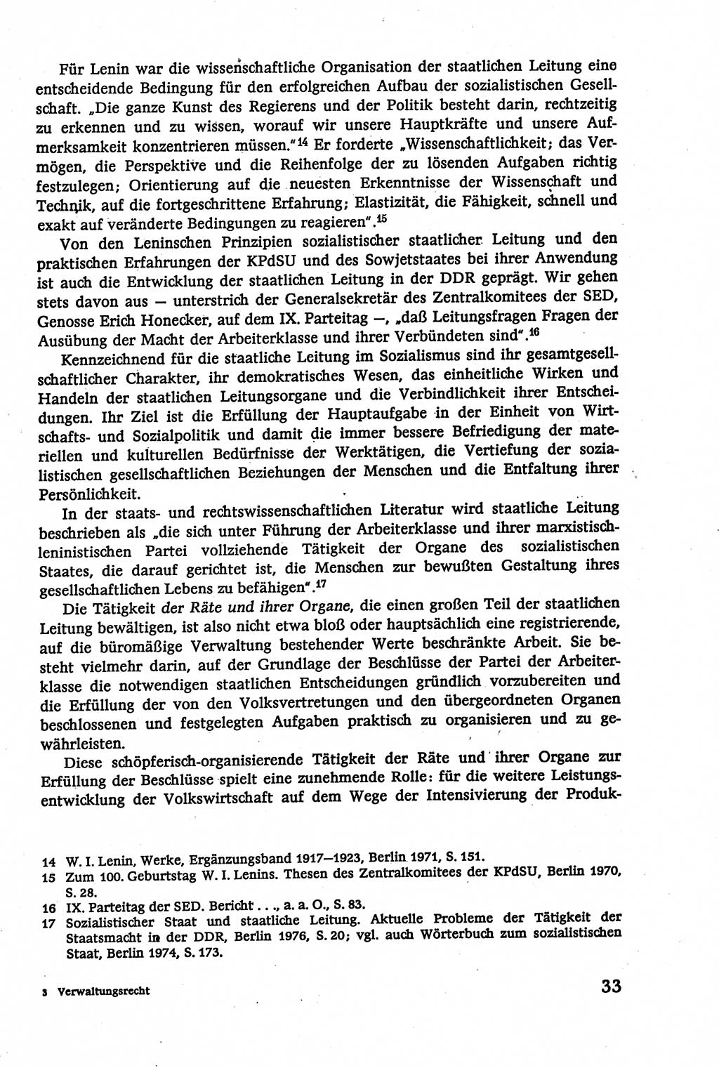 Verwaltungsrecht [Deutsche Demokratische Republik (DDR)], Lehrbuch 1979, Seite 33 (Verw.-R. DDR Lb. 1979, S. 33)