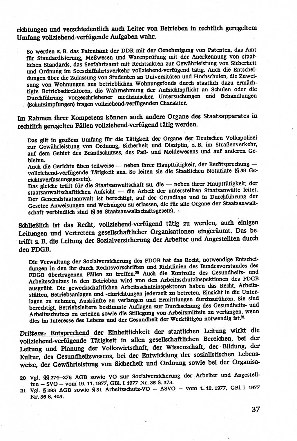 Verwaltungsrecht [Deutsche Demokratische Republik (DDR)], Lehrbuch 1979, Seite 37 (Verw.-R. DDR Lb. 1979, S. 37)