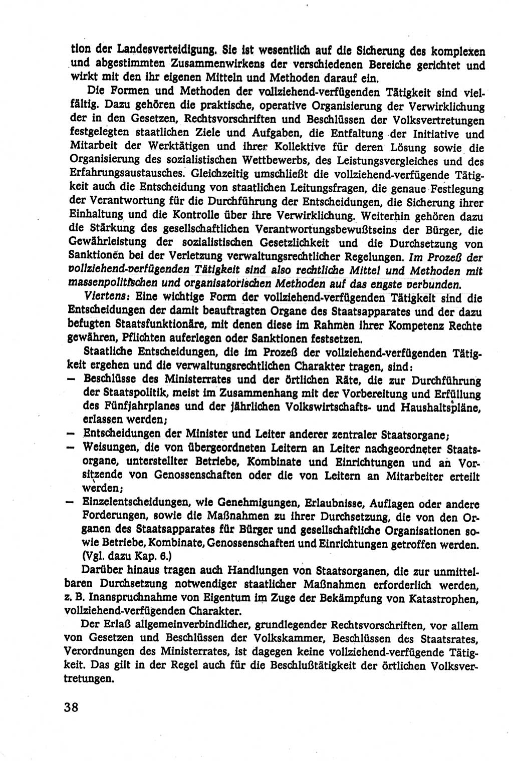 Verwaltungsrecht [Deutsche Demokratische Republik (DDR)], Lehrbuch 1979, Seite 38 (Verw.-R. DDR Lb. 1979, S. 38)