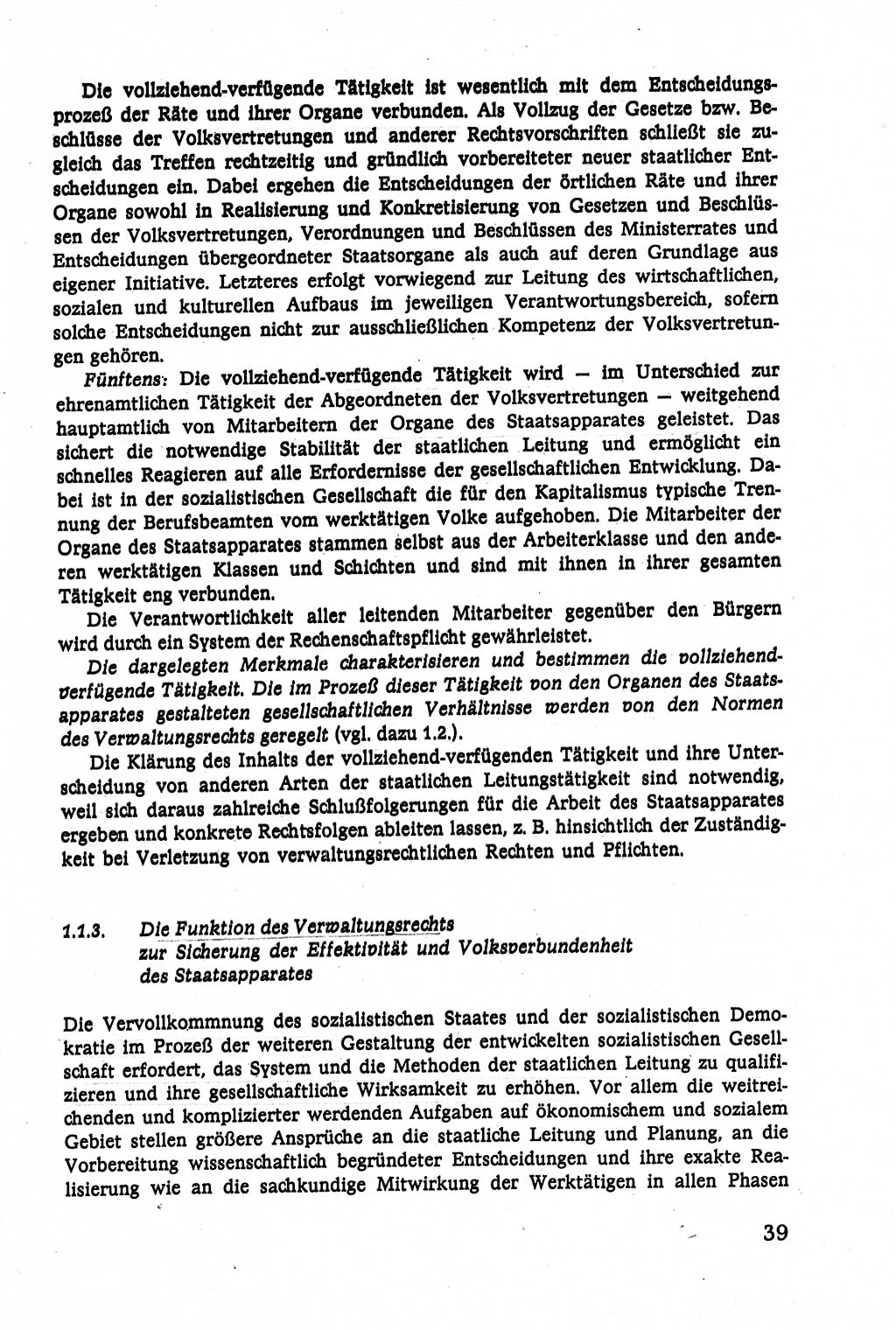 Verwaltungsrecht [Deutsche Demokratische Republik (DDR)], Lehrbuch 1979, Seite 39 (Verw.-R. DDR Lb. 1979, S. 39)