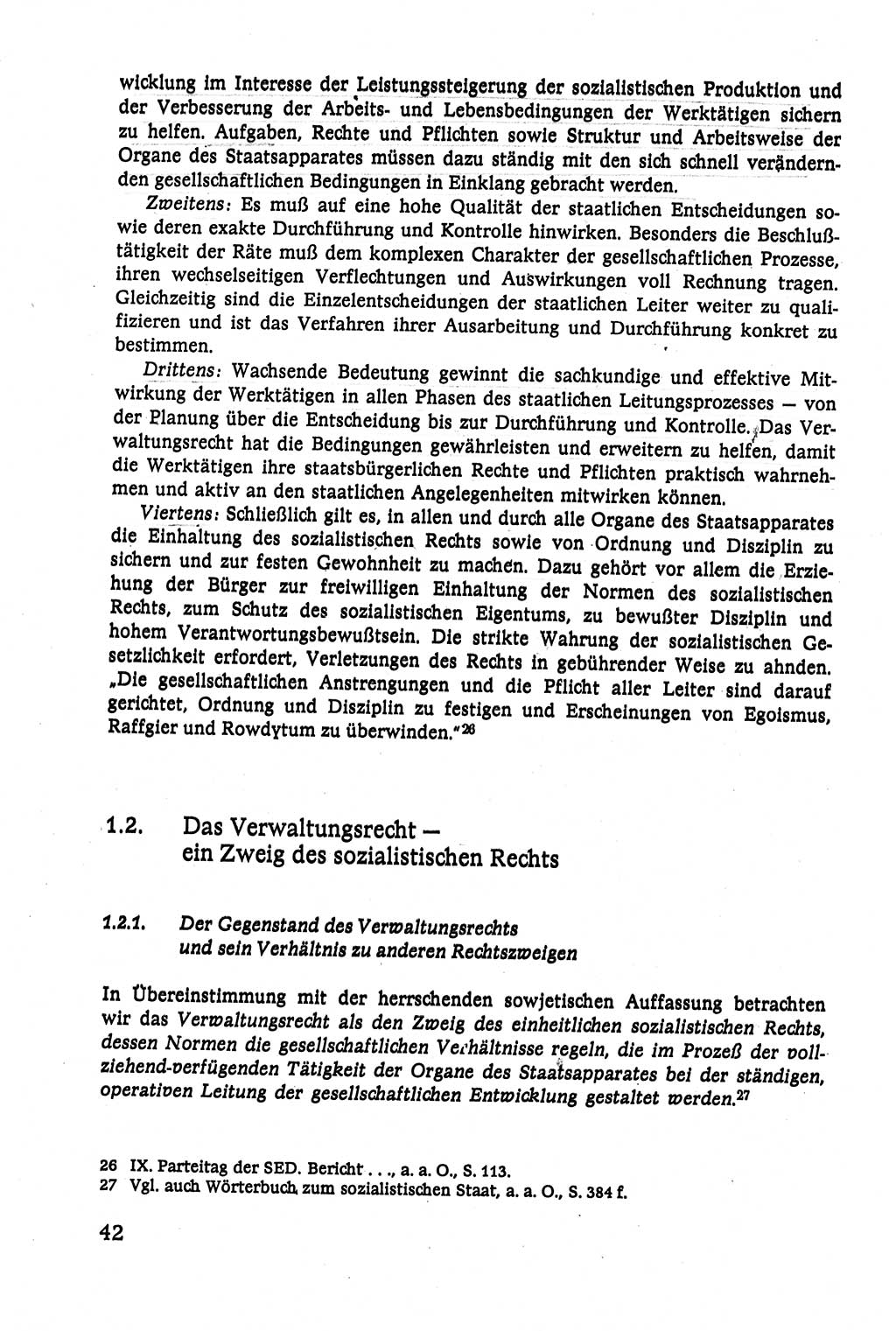 Verwaltungsrecht [Deutsche Demokratische Republik (DDR)], Lehrbuch 1979, Seite 42 (Verw.-R. DDR Lb. 1979, S. 42)