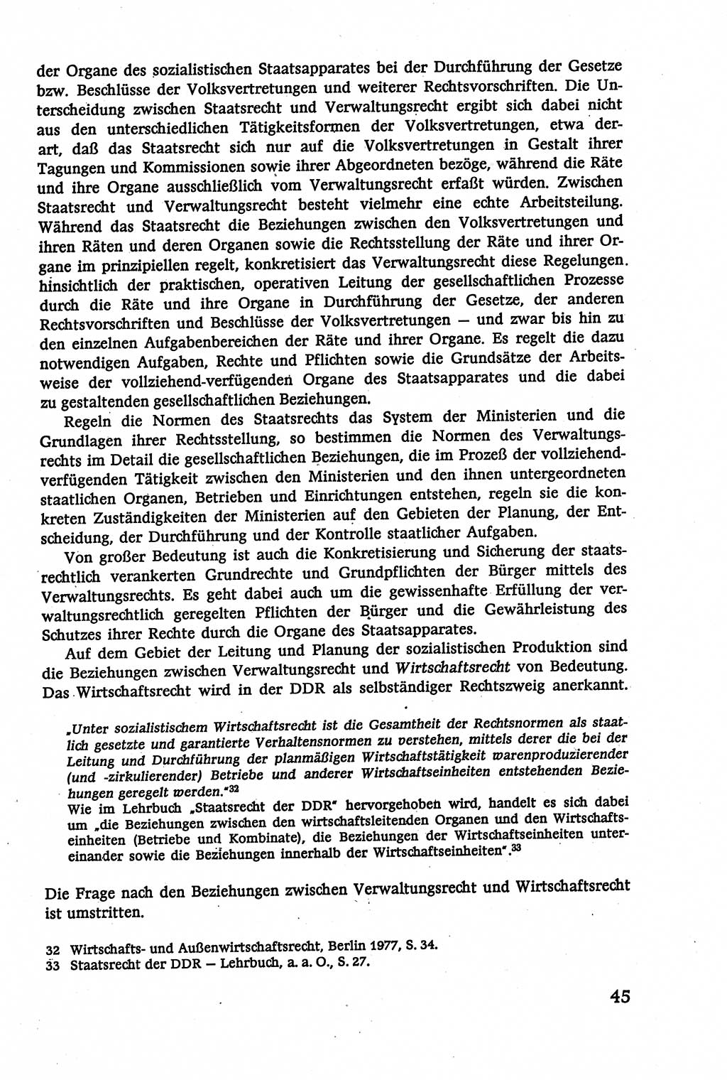Verwaltungsrecht [Deutsche Demokratische Republik (DDR)], Lehrbuch 1979, Seite 45 (Verw.-R. DDR Lb. 1979, S. 45)