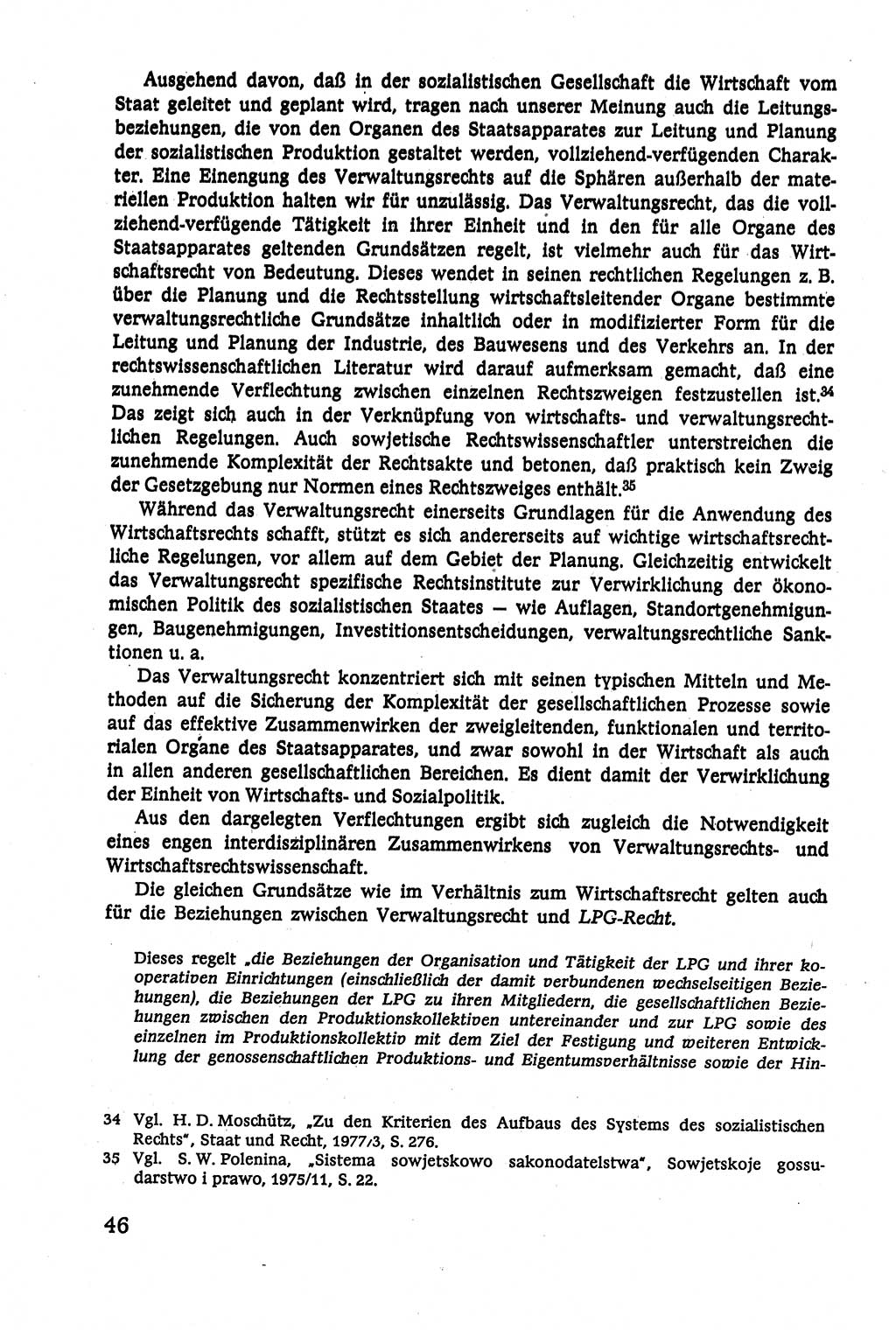 Verwaltungsrecht [Deutsche Demokratische Republik (DDR)], Lehrbuch 1979, Seite 46 (Verw.-R. DDR Lb. 1979, S. 46)