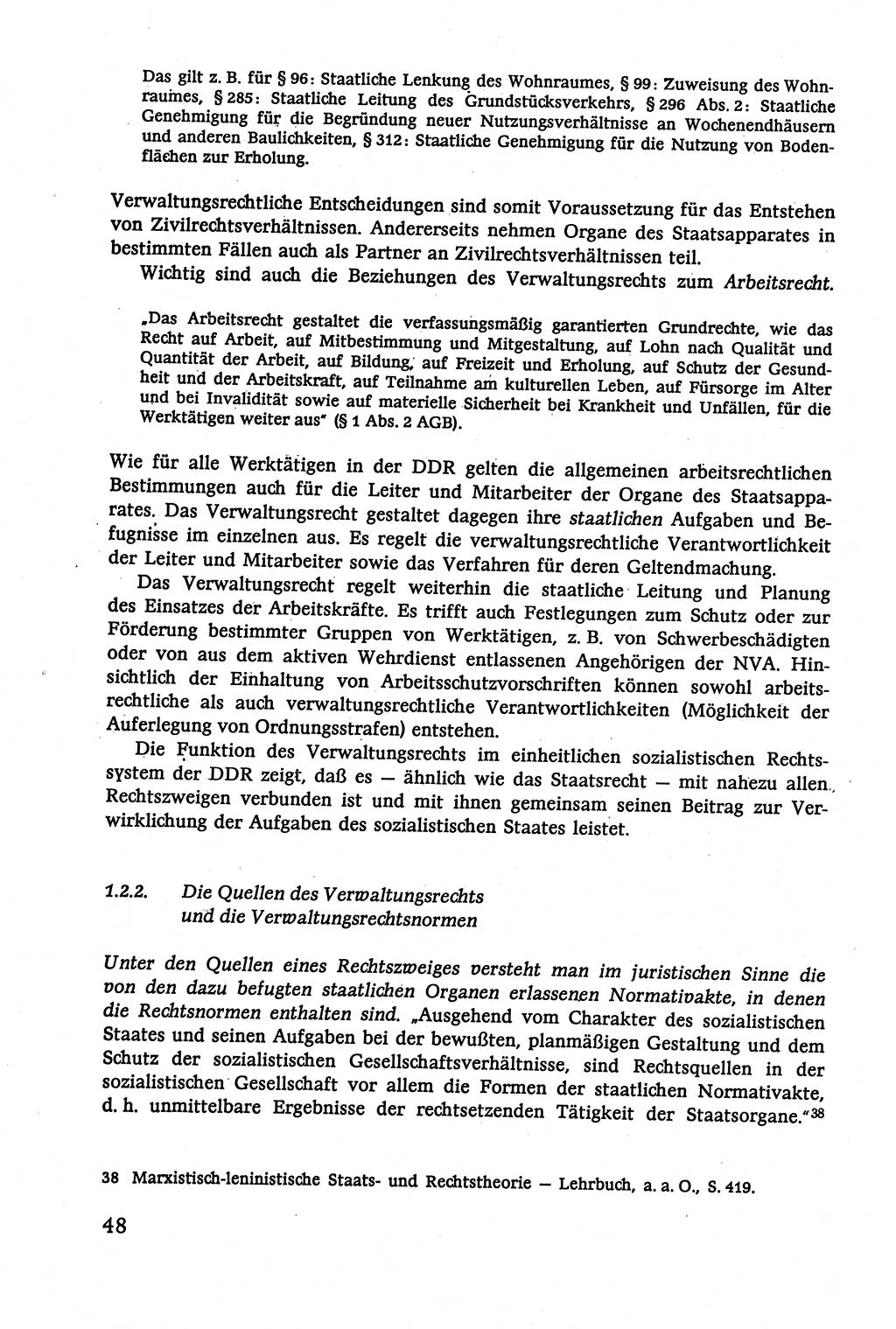 Verwaltungsrecht [Deutsche Demokratische Republik (DDR)], Lehrbuch 1979, Seite 48 (Verw.-R. DDR Lb. 1979, S. 48)