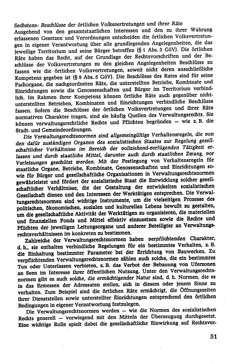 Verwaltungsrecht [Deutsche Demokratische Republik (DDR)], Lehrbuch 1979, Seite 51 (Verw.-R. DDR Lb. 1979, S. 51)