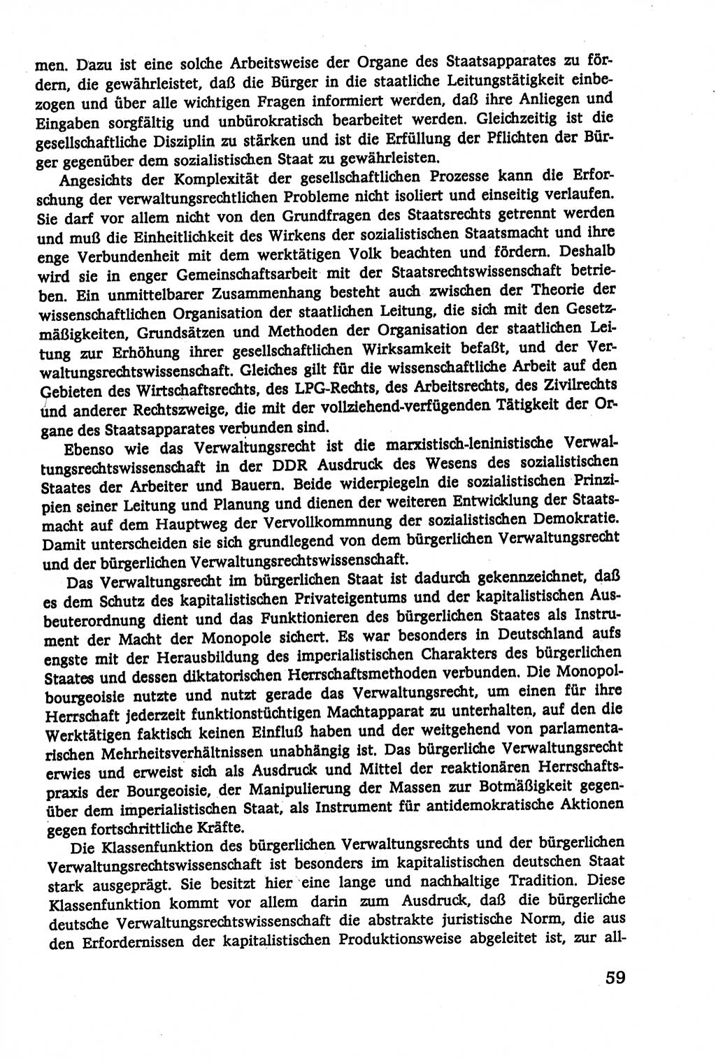 Verwaltungsrecht [Deutsche Demokratische Republik (DDR)], Lehrbuch 1979, Seite 59 (Verw.-R. DDR Lb. 1979, S. 59)