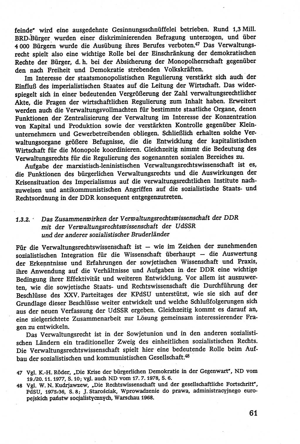 Verwaltungsrecht [Deutsche Demokratische Republik (DDR)], Lehrbuch 1979, Seite 61 (Verw.-R. DDR Lb. 1979, S. 61)