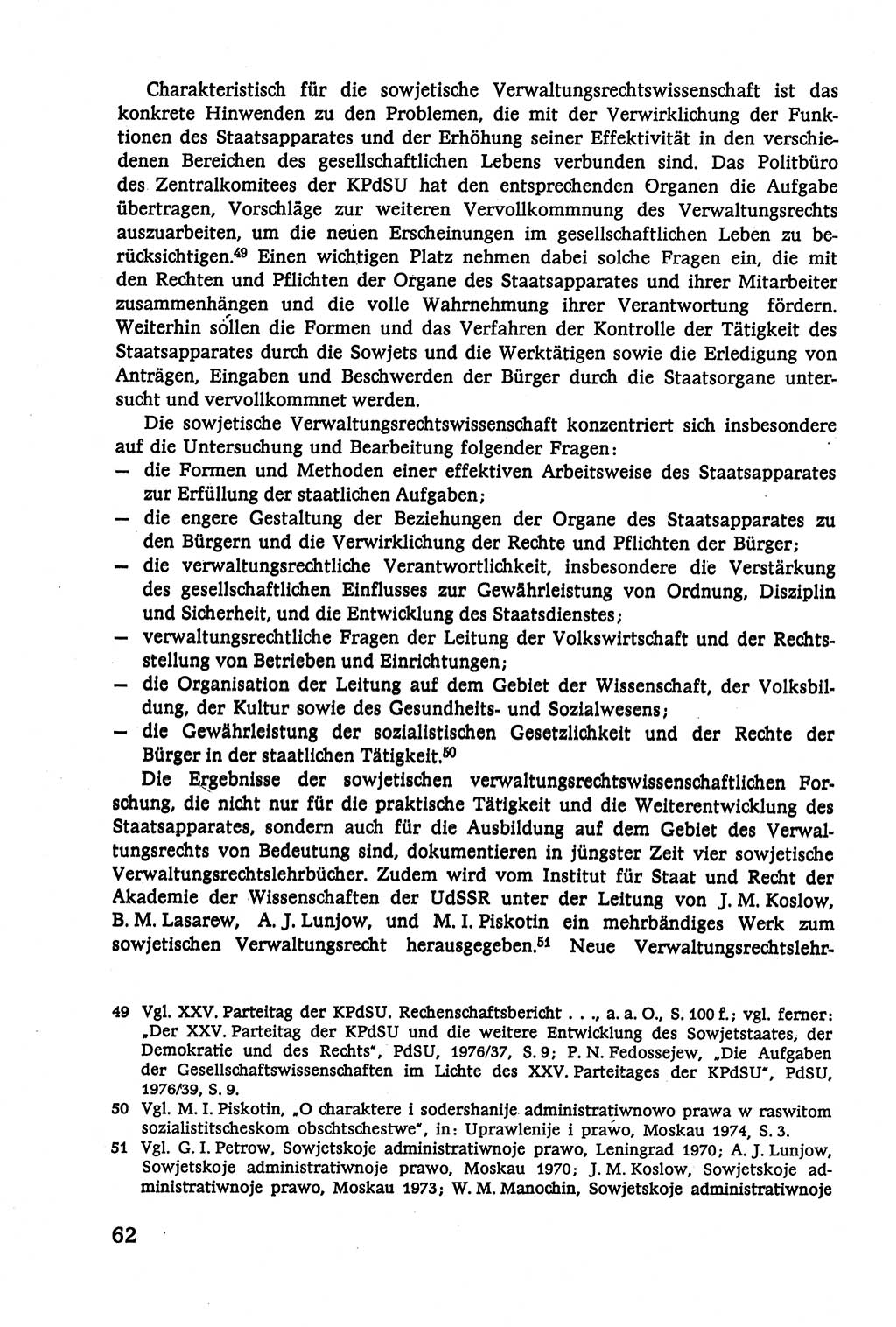 Verwaltungsrecht [Deutsche Demokratische Republik (DDR)], Lehrbuch 1979, Seite 62 (Verw.-R. DDR Lb. 1979, S. 62)