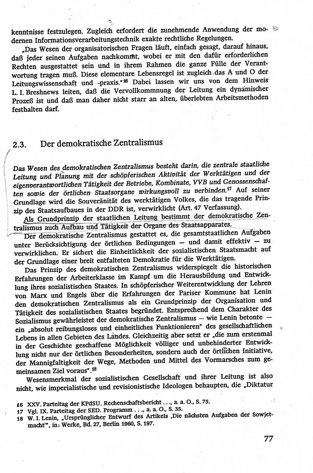 Verwaltungsrecht [Deutsche Demokratische Republik (DDR)], Lehrbuch 1979, Seite 77 (Verw.-R. DDR Lb. 1979, S. 77)