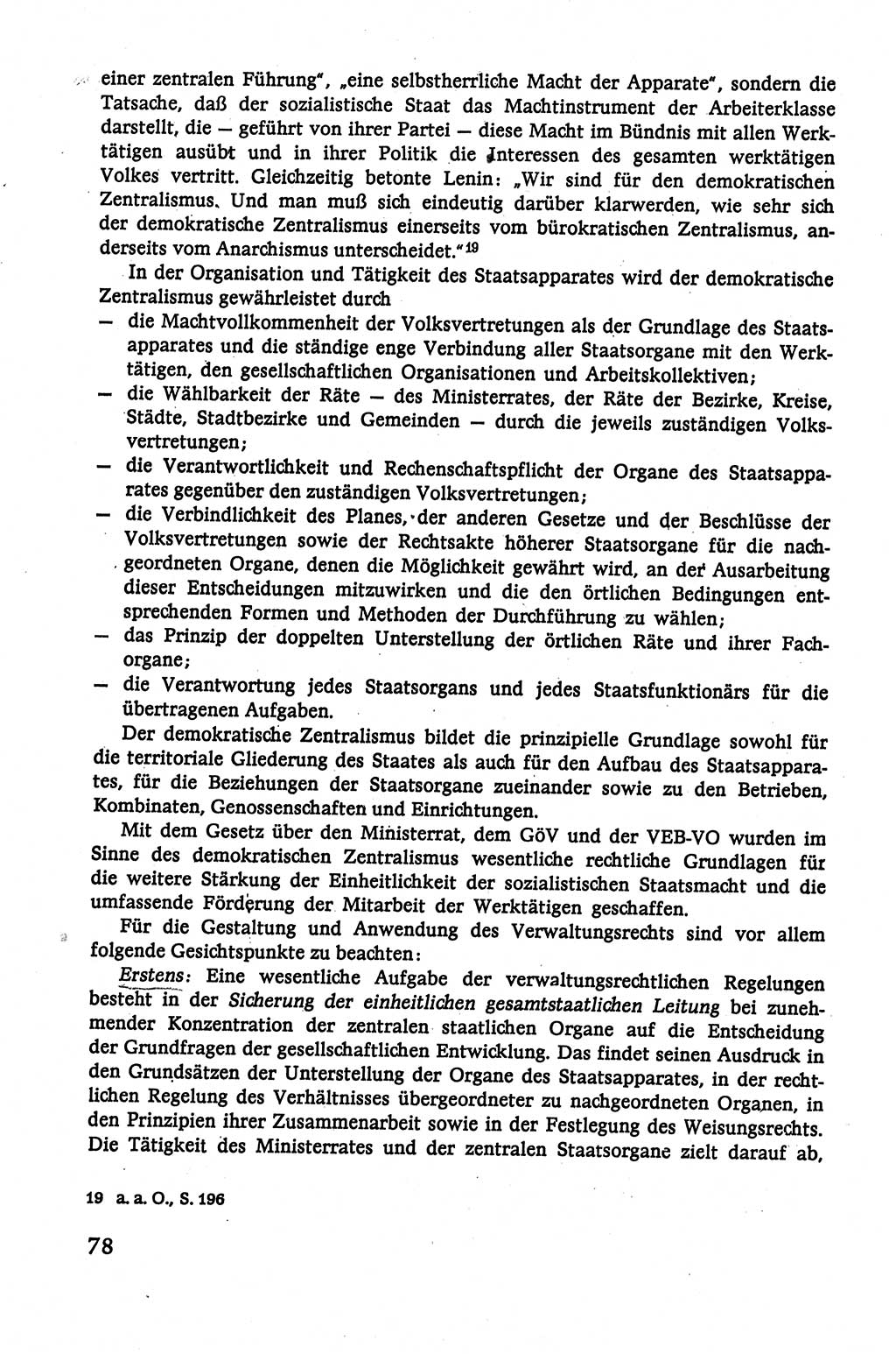 Verwaltungsrecht [Deutsche Demokratische Republik (DDR)], Lehrbuch 1979, Seite 78 (Verw.-R. DDR Lb. 1979, S. 78)