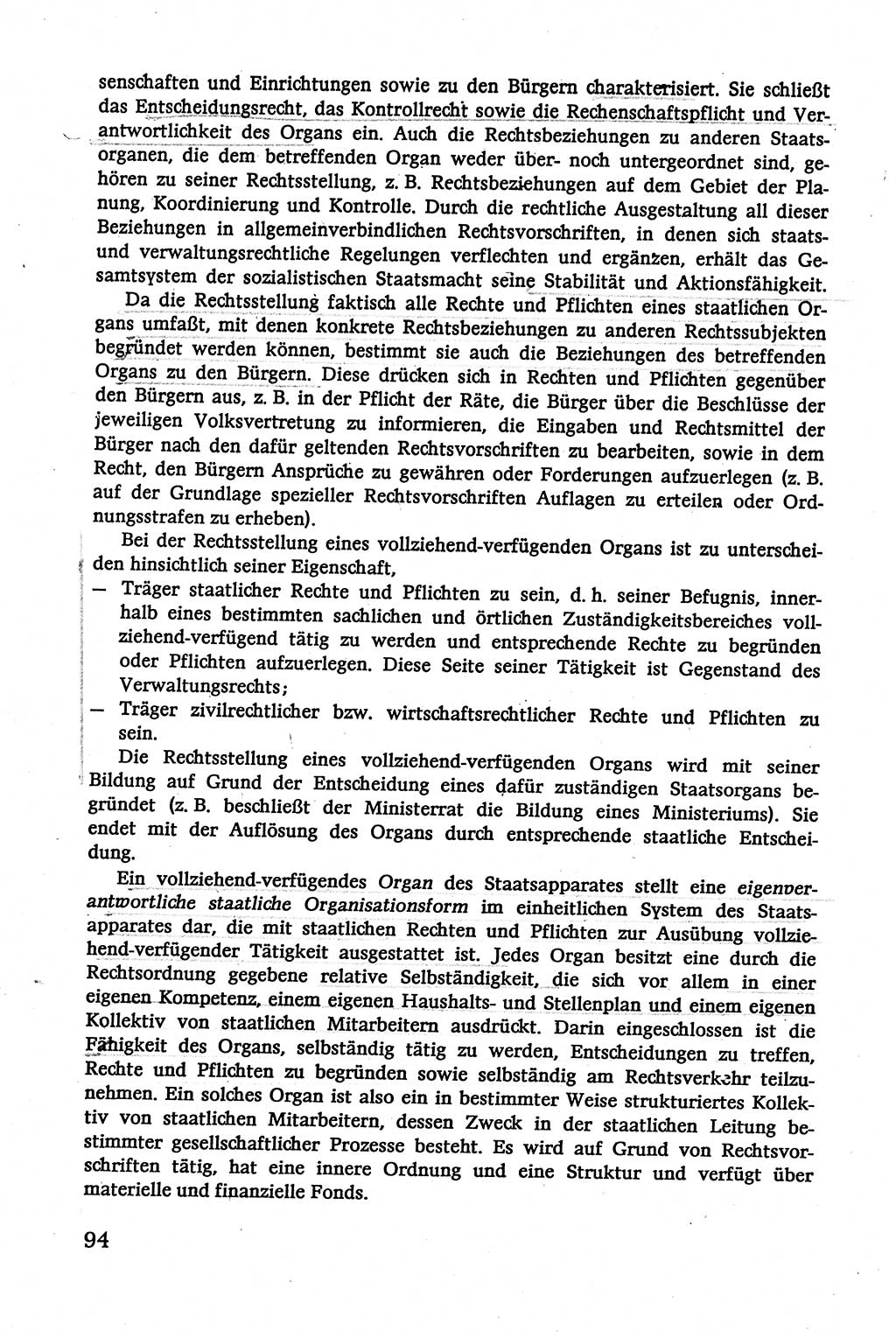 Verwaltungsrecht [Deutsche Demokratische Republik (DDR)], Lehrbuch 1979, Seite 94 (Verw.-R. DDR Lb. 1979, S. 94)