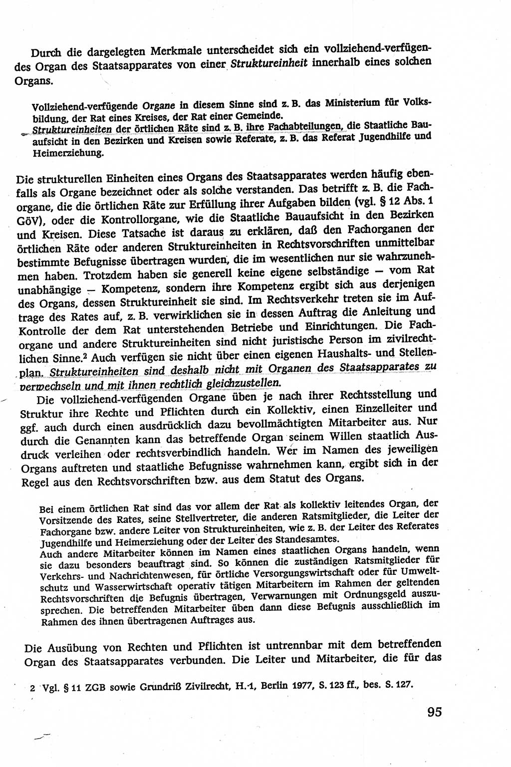 Verwaltungsrecht [Deutsche Demokratische Republik (DDR)], Lehrbuch 1979, Seite 95 (Verw.-R. DDR Lb. 1979, S. 95)