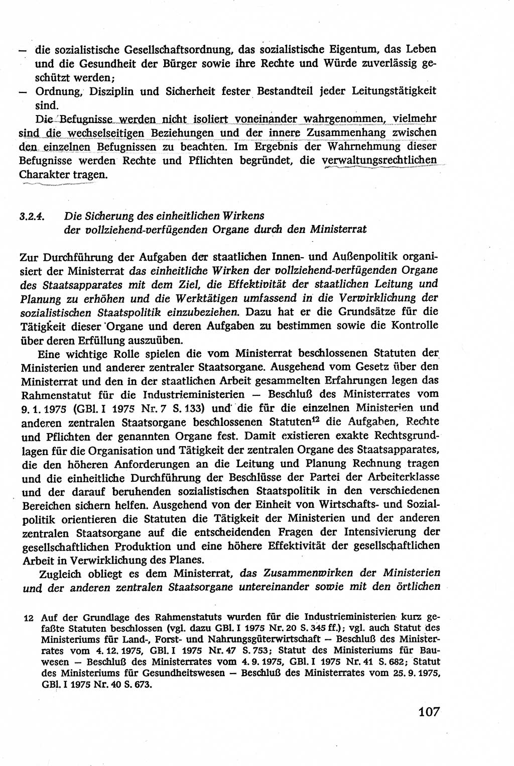 Verwaltungsrecht [Deutsche Demokratische Republik (DDR)], Lehrbuch 1979, Seite 107 (Verw.-R. DDR Lb. 1979, S. 107)