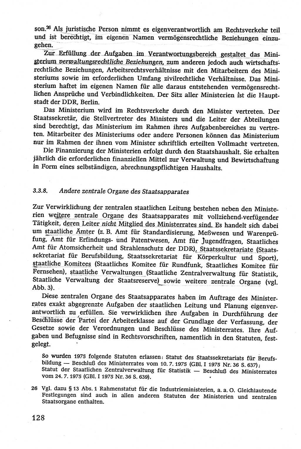 Verwaltungsrecht [Deutsche Demokratische Republik (DDR)], Lehrbuch 1979, Seite 128 (Verw.-R. DDR Lb. 1979, S. 128)