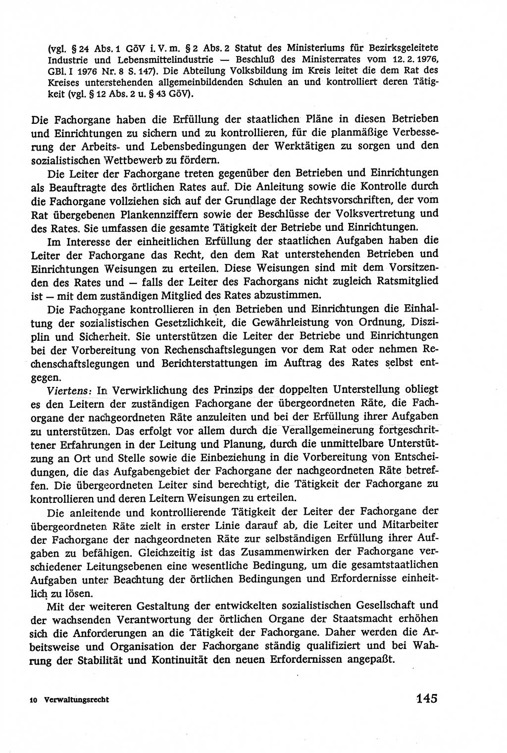 Verwaltungsrecht [Deutsche Demokratische Republik (DDR)], Lehrbuch 1979, Seite 145 (Verw.-R. DDR Lb. 1979, S. 145)