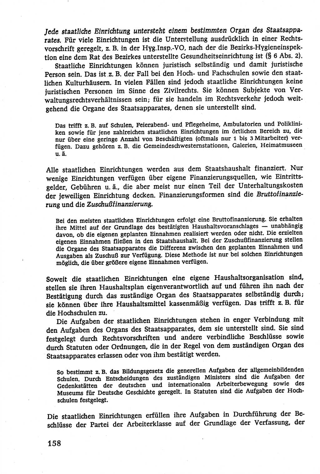 Verwaltungsrecht [Deutsche Demokratische Republik (DDR)], Lehrbuch 1979, Seite 158 (Verw.-R. DDR Lb. 1979, S. 158)