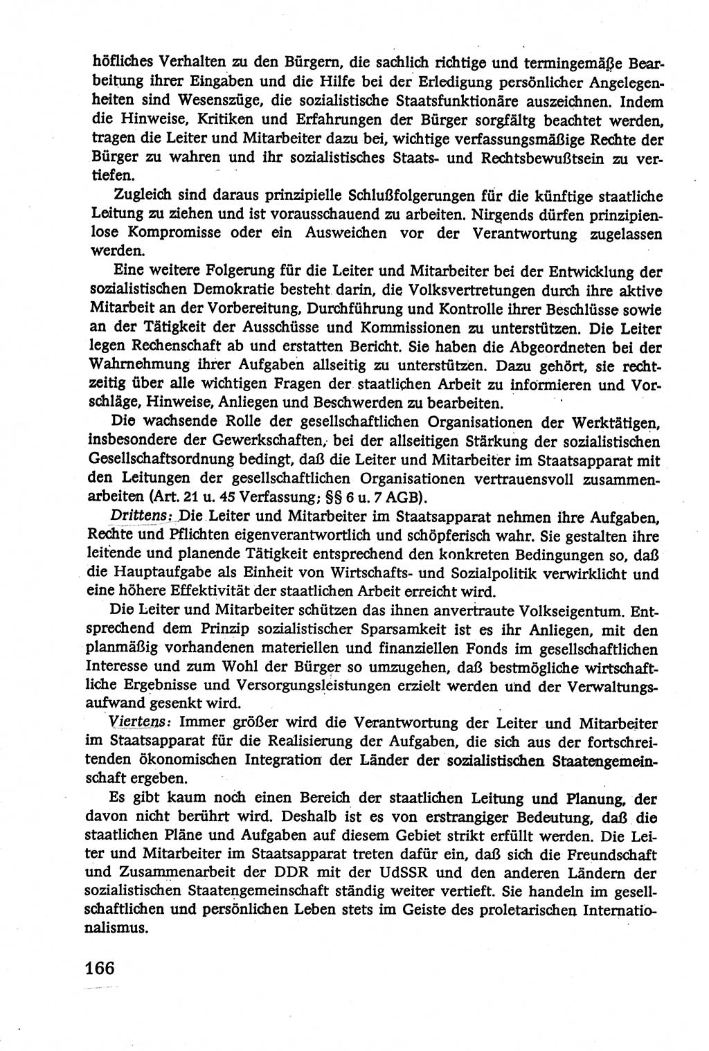 Verwaltungsrecht [Deutsche Demokratische Republik (DDR)], Lehrbuch 1979, Seite 166 (Verw.-R. DDR Lb. 1979, S. 166)