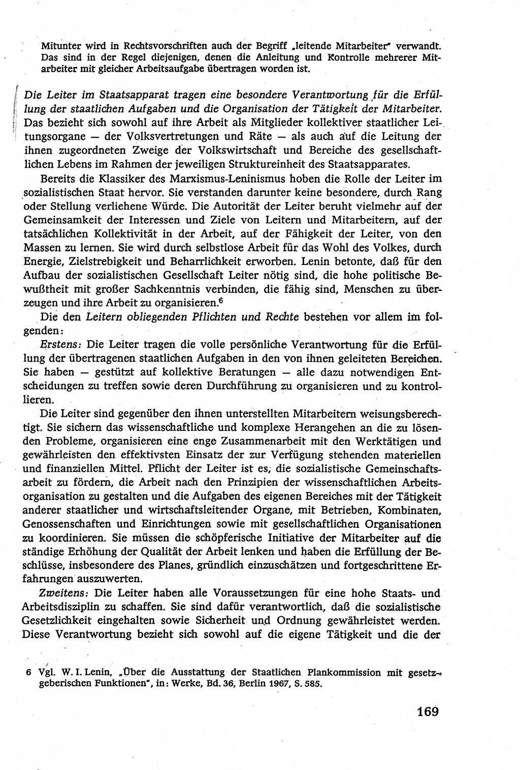Verwaltungsrecht [Deutsche Demokratische Republik (DDR)], Lehrbuch 1979, Seite 169 (Verw.-R. DDR Lb. 1979, S. 169)