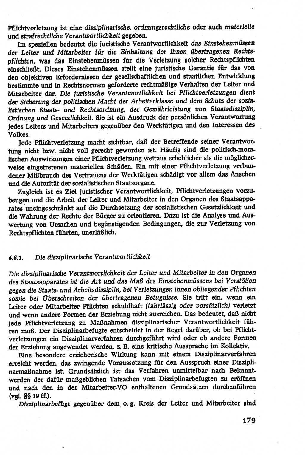 Verwaltungsrecht [Deutsche Demokratische Republik (DDR)], Lehrbuch 1979, Seite 179 (Verw.-R. DDR Lb. 1979, S. 179)