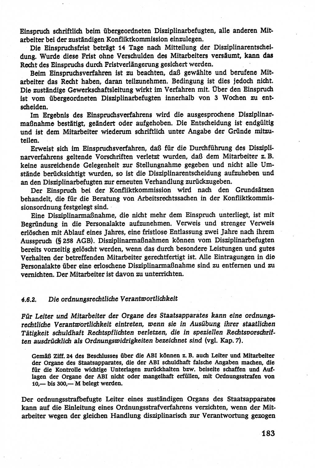 Verwaltungsrecht [Deutsche Demokratische Republik (DDR)], Lehrbuch 1979, Seite 183 (Verw.-R. DDR Lb. 1979, S. 183)