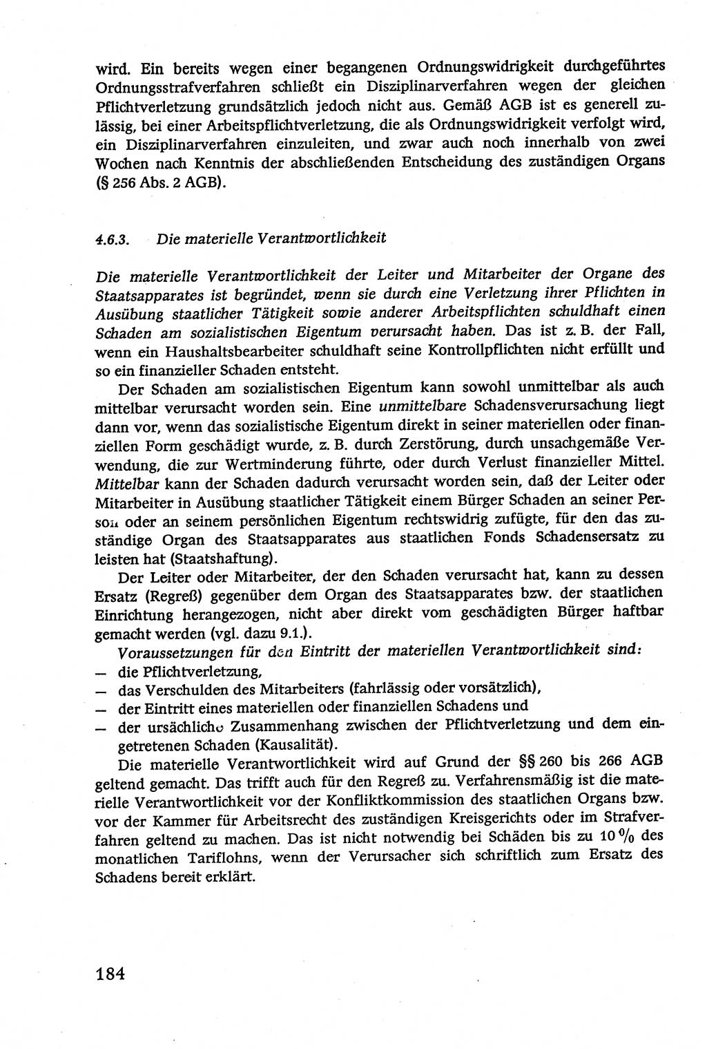 Verwaltungsrecht [Deutsche Demokratische Republik (DDR)], Lehrbuch 1979, Seite 184 (Verw.-R. DDR Lb. 1979, S. 184)