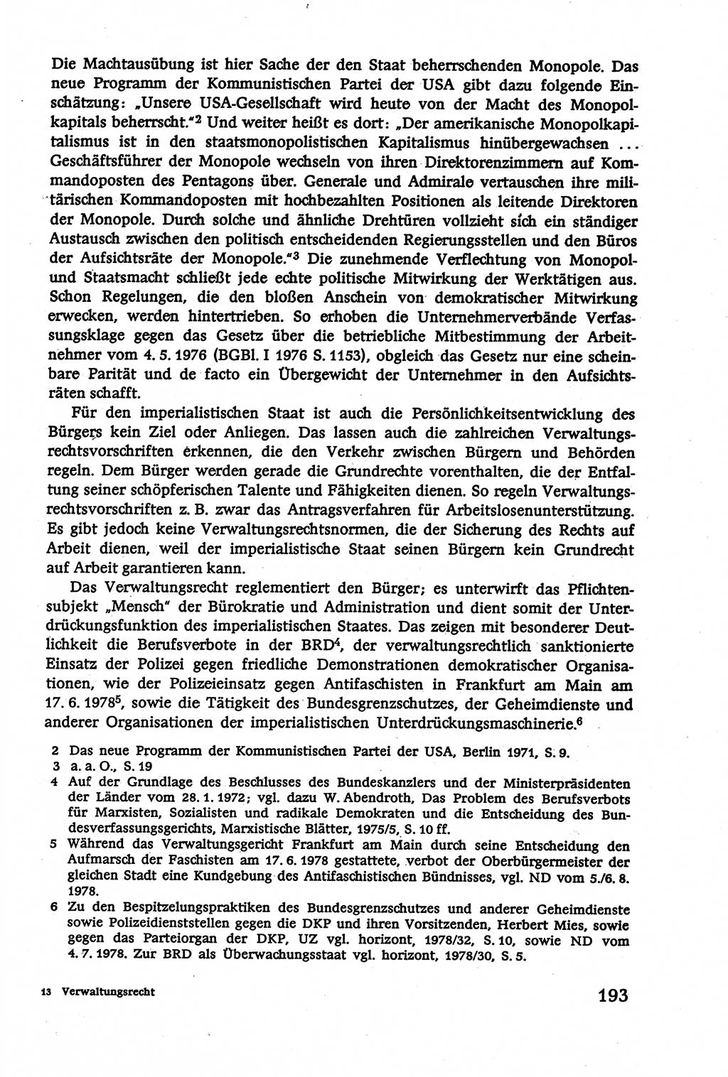 Verwaltungsrecht [Deutsche Demokratische Republik (DDR)], Lehrbuch 1979, Seite 193 (Verw.-R. DDR Lb. 1979, S. 193)