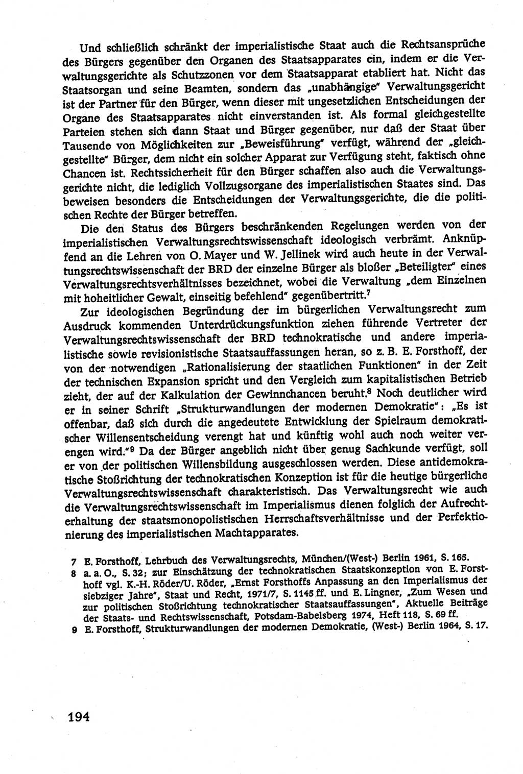 Verwaltungsrecht [Deutsche Demokratische Republik (DDR)], Lehrbuch 1979, Seite 194 (Verw.-R. DDR Lb. 1979, S. 194)