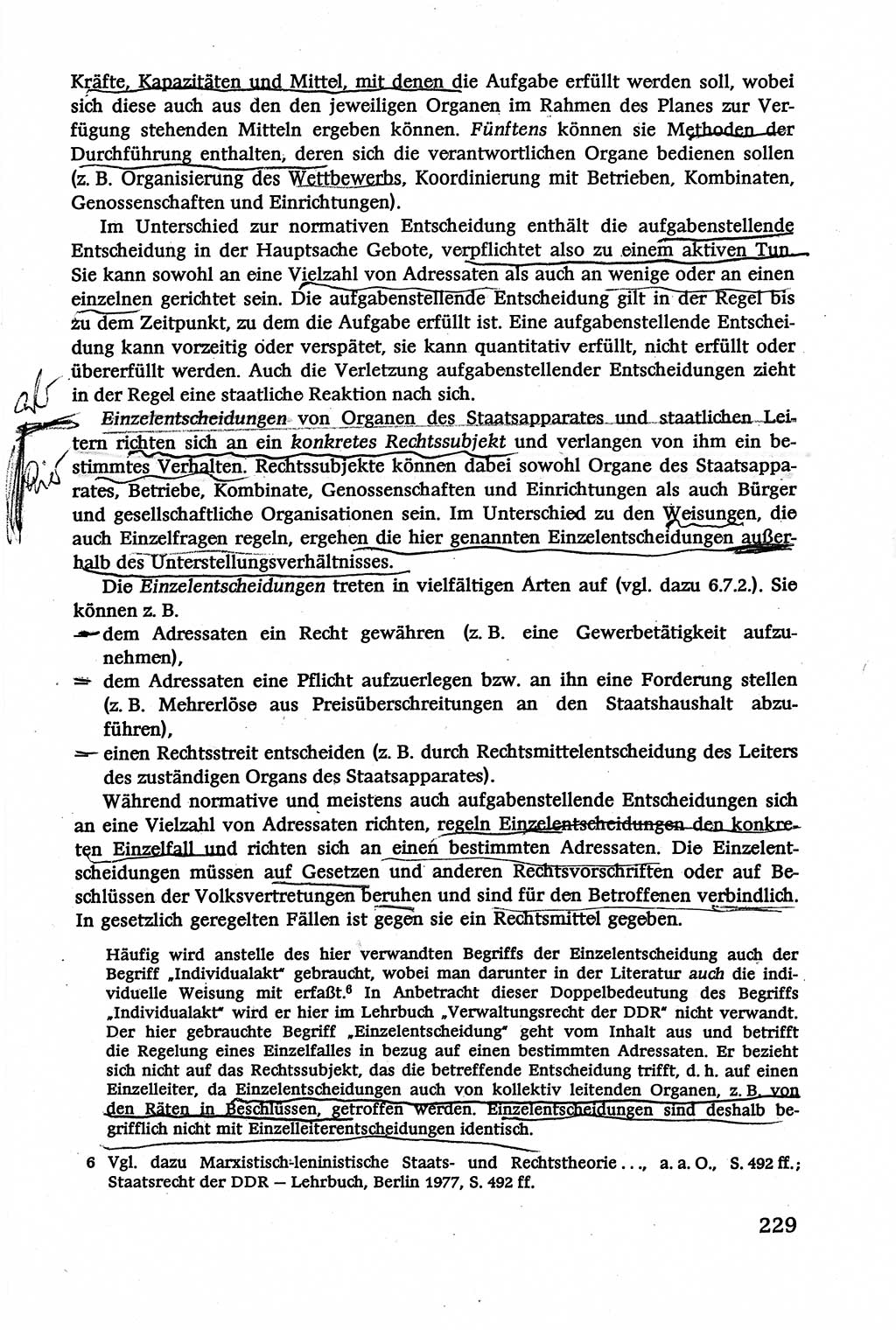 Verwaltungsrecht [Deutsche Demokratische Republik (DDR)], Lehrbuch 1979, Seite 229 (Verw.-R. DDR Lb. 1979, S. 229)