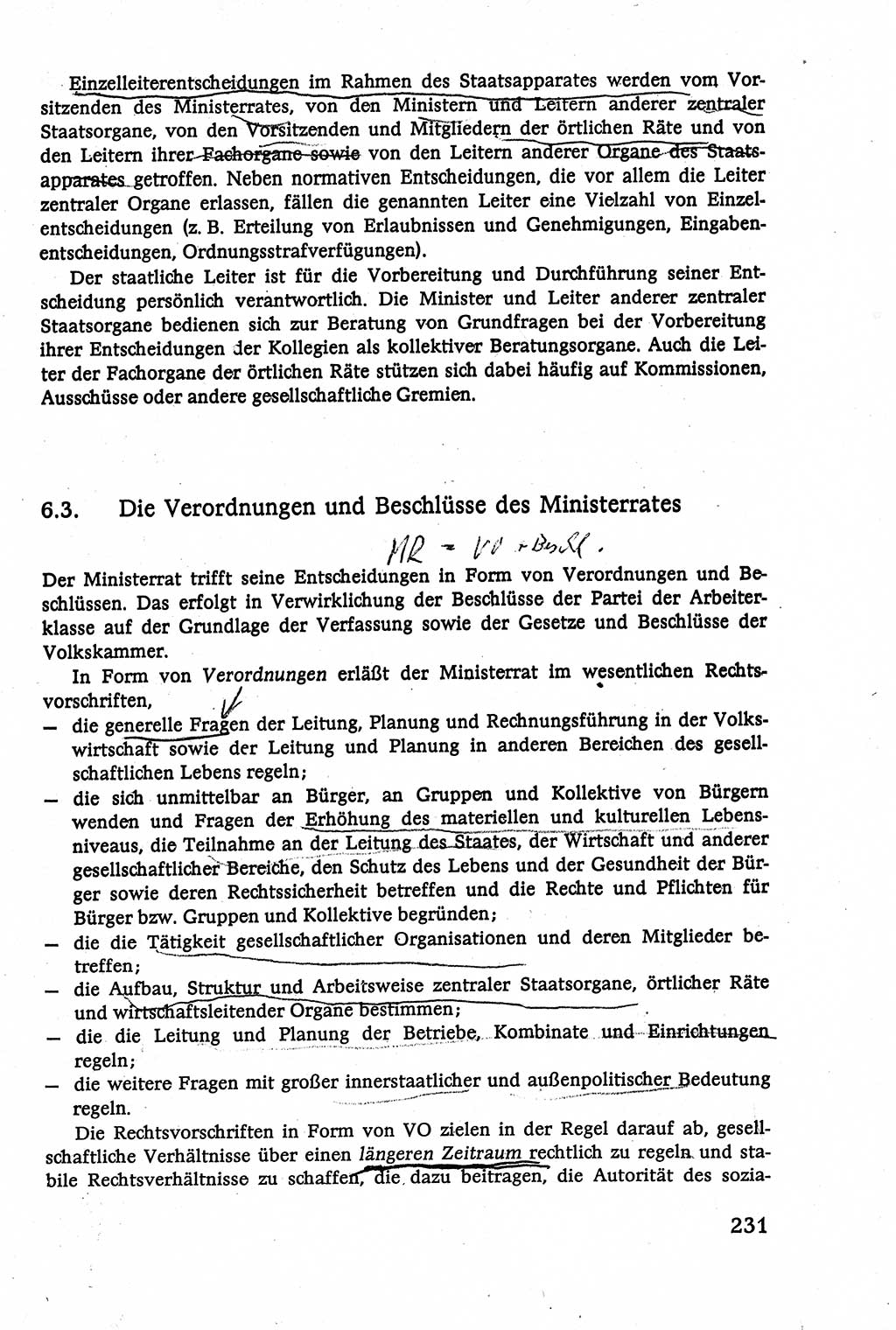 Verwaltungsrecht [Deutsche Demokratische Republik (DDR)], Lehrbuch 1979, Seite 231 (Verw.-R. DDR Lb. 1979, S. 231)