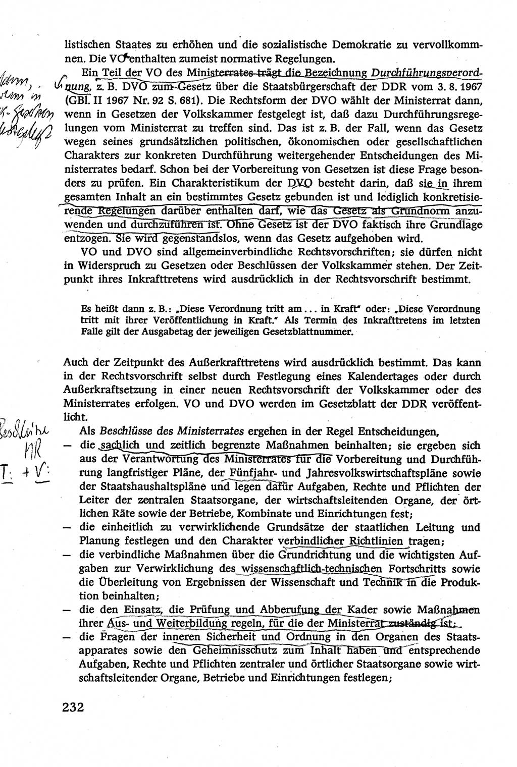 Verwaltungsrecht [Deutsche Demokratische Republik (DDR)], Lehrbuch 1979, Seite 232 (Verw.-R. DDR Lb. 1979, S. 232)