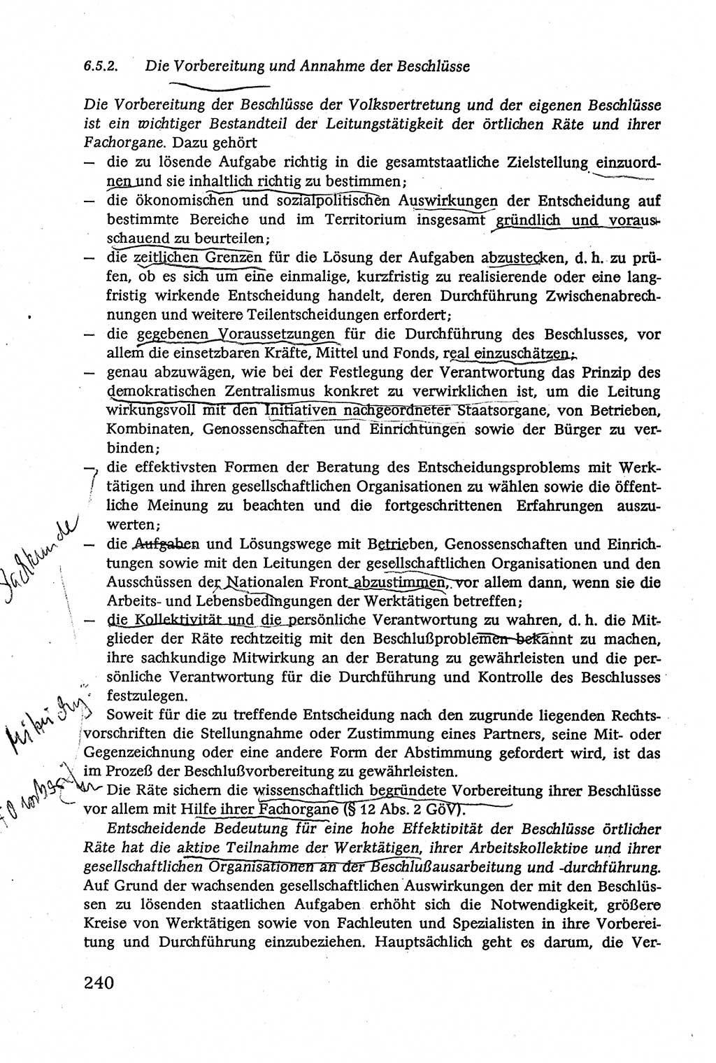 Verwaltungsrecht [Deutsche Demokratische Republik (DDR)], Lehrbuch 1979, Seite 240 (Verw.-R. DDR Lb. 1979, S. 240)