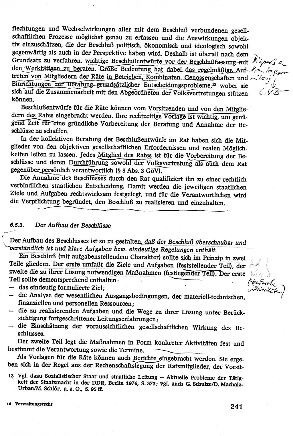 Verwaltungsrecht [Deutsche Demokratische Republik (DDR)], Lehrbuch 1979, Seite 241 (Verw.-R. DDR Lb. 1979, S. 241)