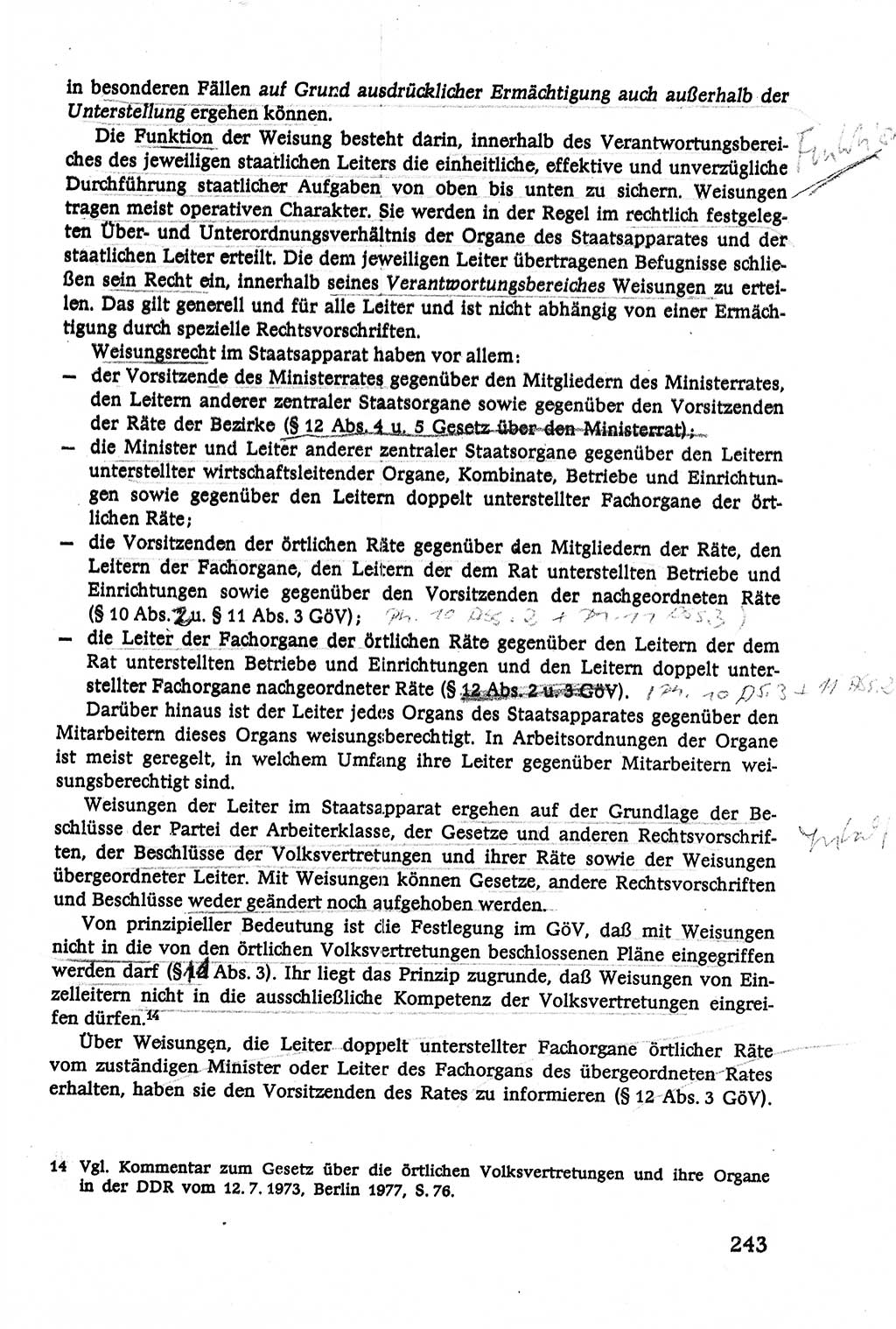 Verwaltungsrecht [Deutsche Demokratische Republik (DDR)], Lehrbuch 1979, Seite 243 (Verw.-R. DDR Lb. 1979, S. 243)