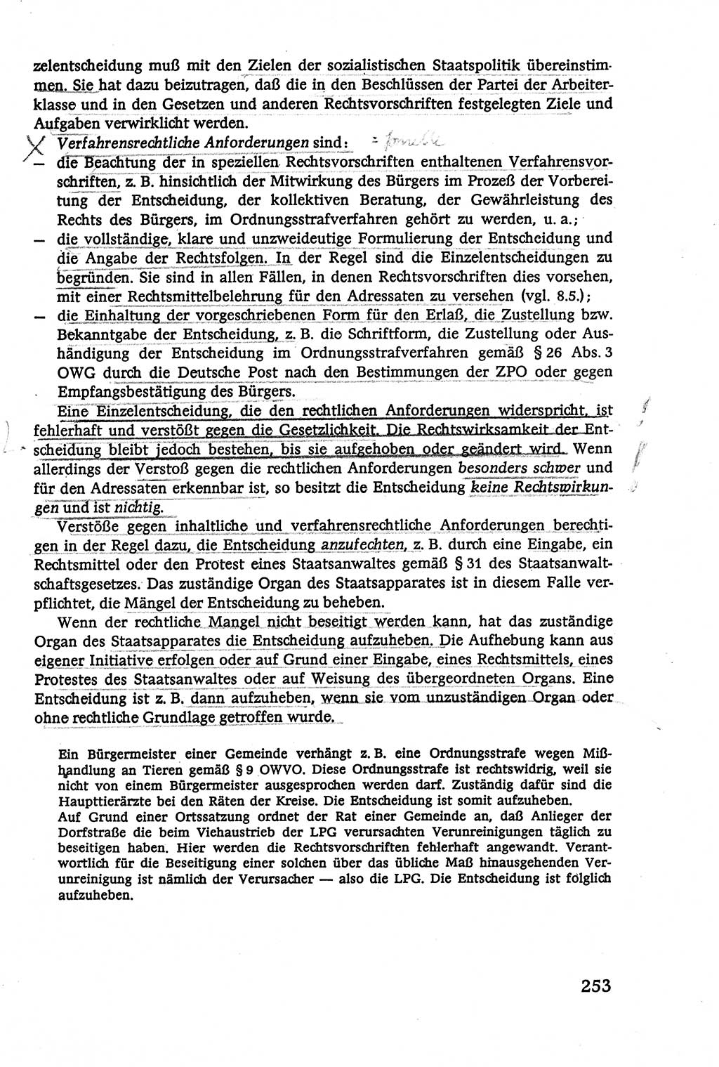 Verwaltungsrecht [Deutsche Demokratische Republik (DDR)], Lehrbuch 1979, Seite 253 (Verw.-R. DDR Lb. 1979, S. 253)