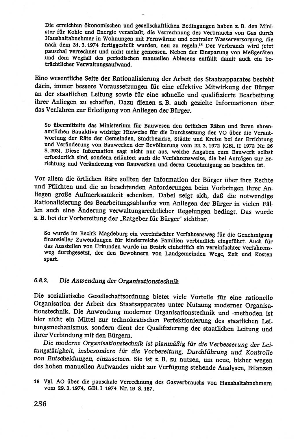 Verwaltungsrecht [Deutsche Demokratische Republik (DDR)], Lehrbuch 1979, Seite 256 (Verw.-R. DDR Lb. 1979, S. 256)