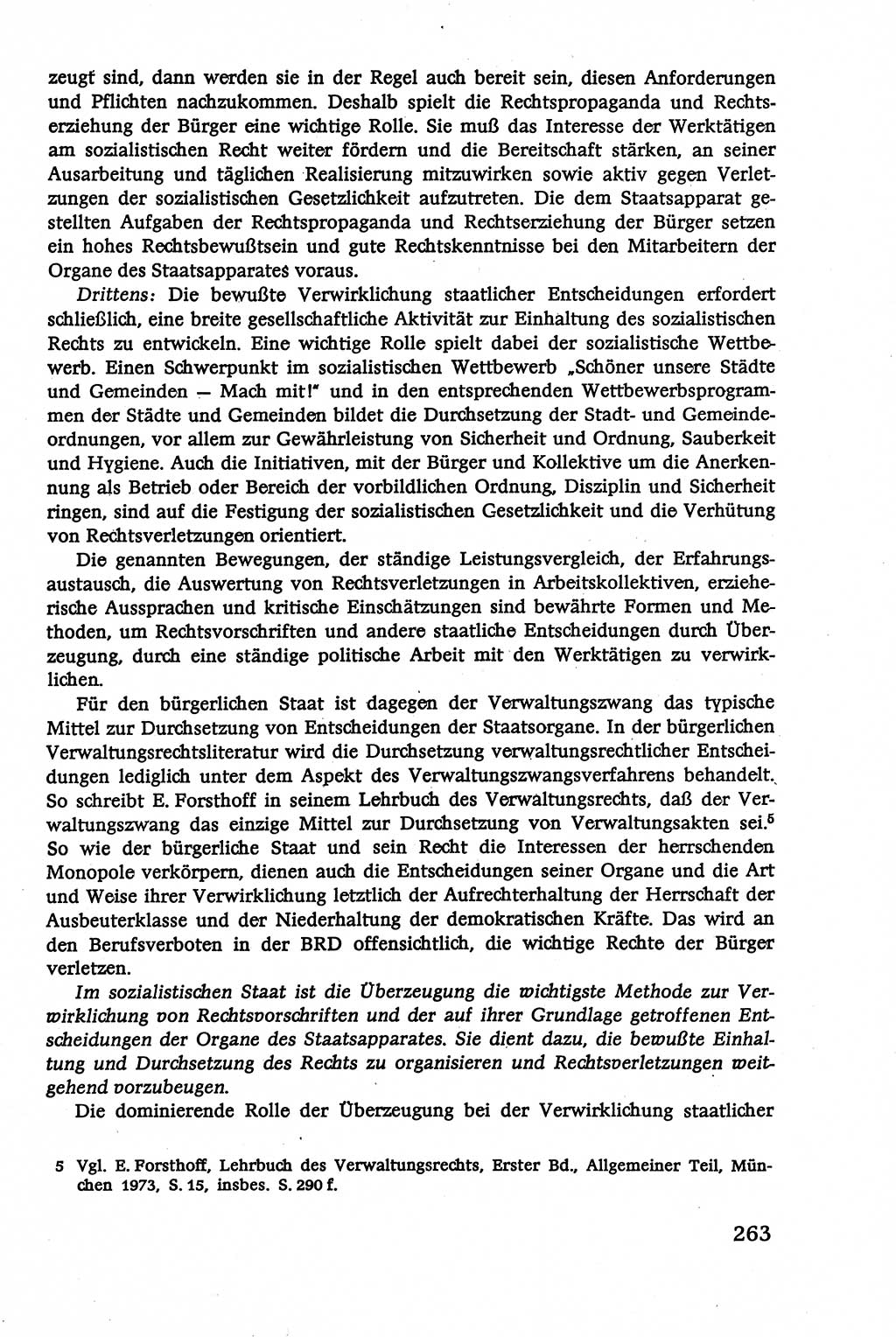 Verwaltungsrecht [Deutsche Demokratische Republik (DDR)], Lehrbuch 1979, Seite 263 (Verw.-R. DDR Lb. 1979, S. 263)