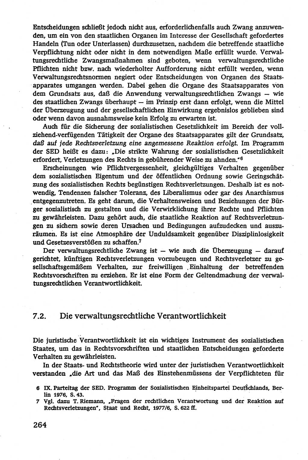 Verwaltungsrecht [Deutsche Demokratische Republik (DDR)], Lehrbuch 1979, Seite 264 (Verw.-R. DDR Lb. 1979, S. 264)