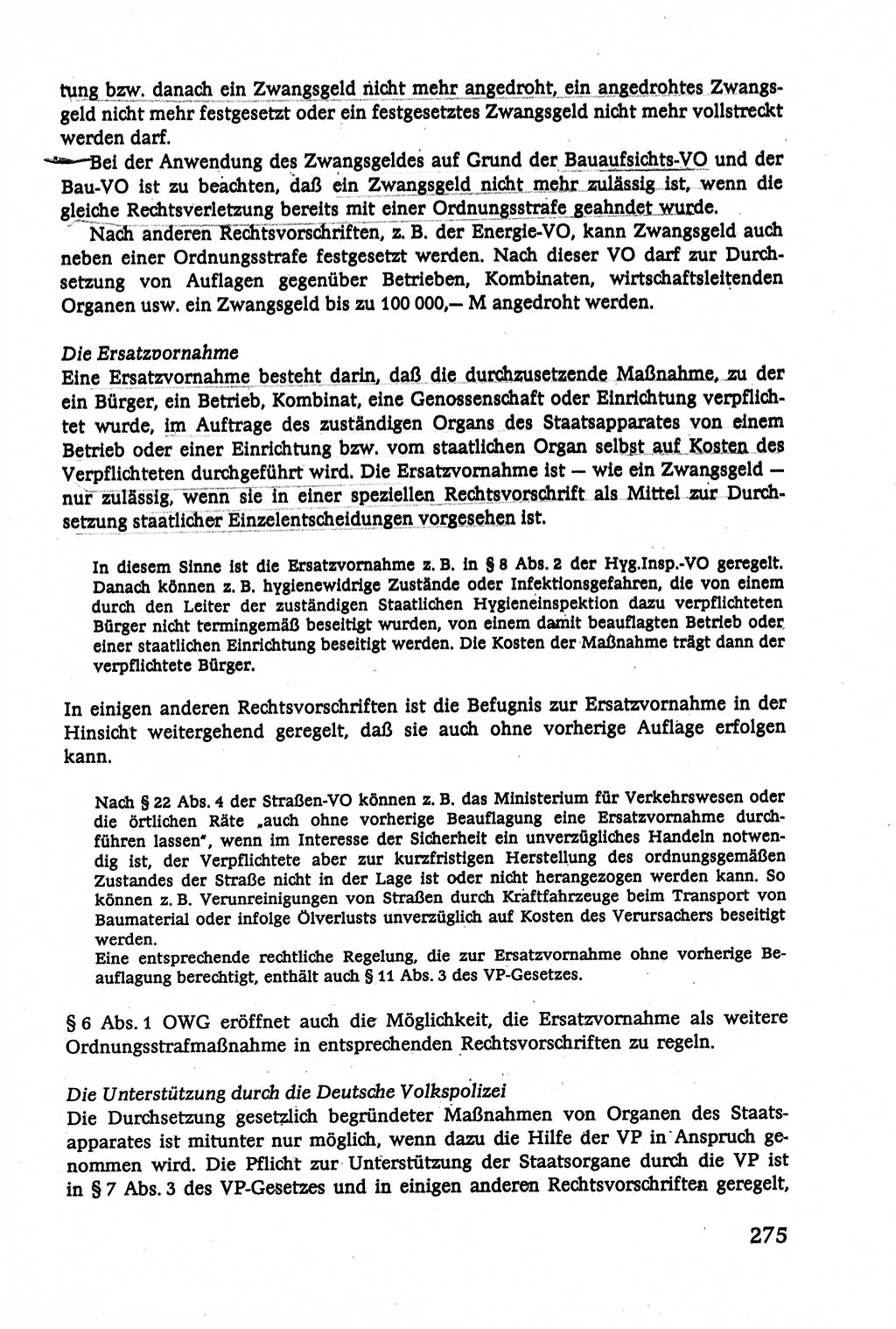 Verwaltungsrecht [Deutsche Demokratische Republik (DDR)], Lehrbuch 1979, Seite 275 (Verw.-R. DDR Lb. 1979, S. 275)