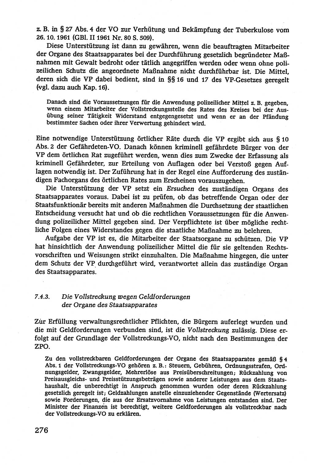 Verwaltungsrecht [Deutsche Demokratische Republik (DDR)], Lehrbuch 1979, Seite 276 (Verw.-R. DDR Lb. 1979, S. 276)
