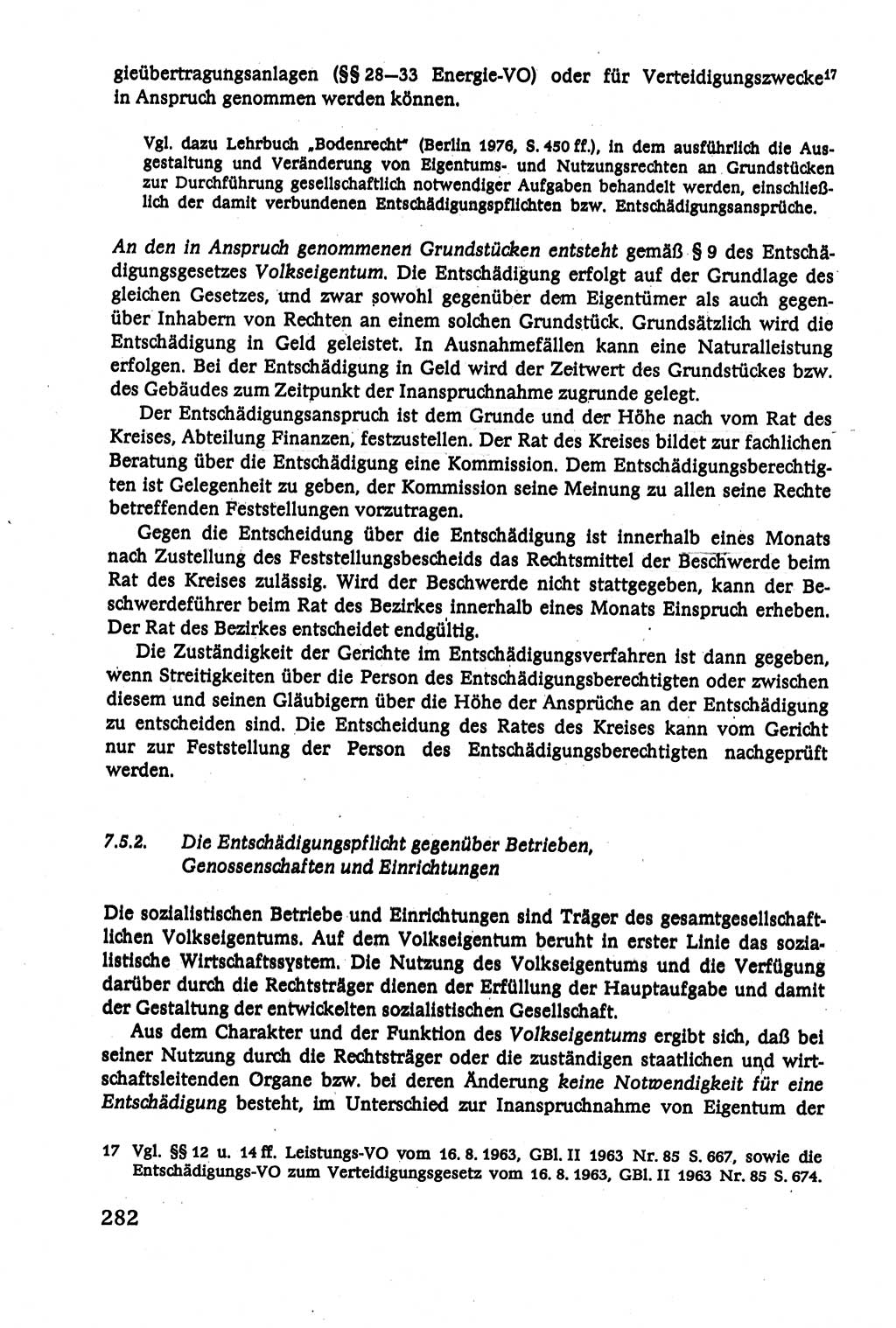 Verwaltungsrecht [Deutsche Demokratische Republik (DDR)], Lehrbuch 1979, Seite 282 (Verw.-R. DDR Lb. 1979, S. 282)