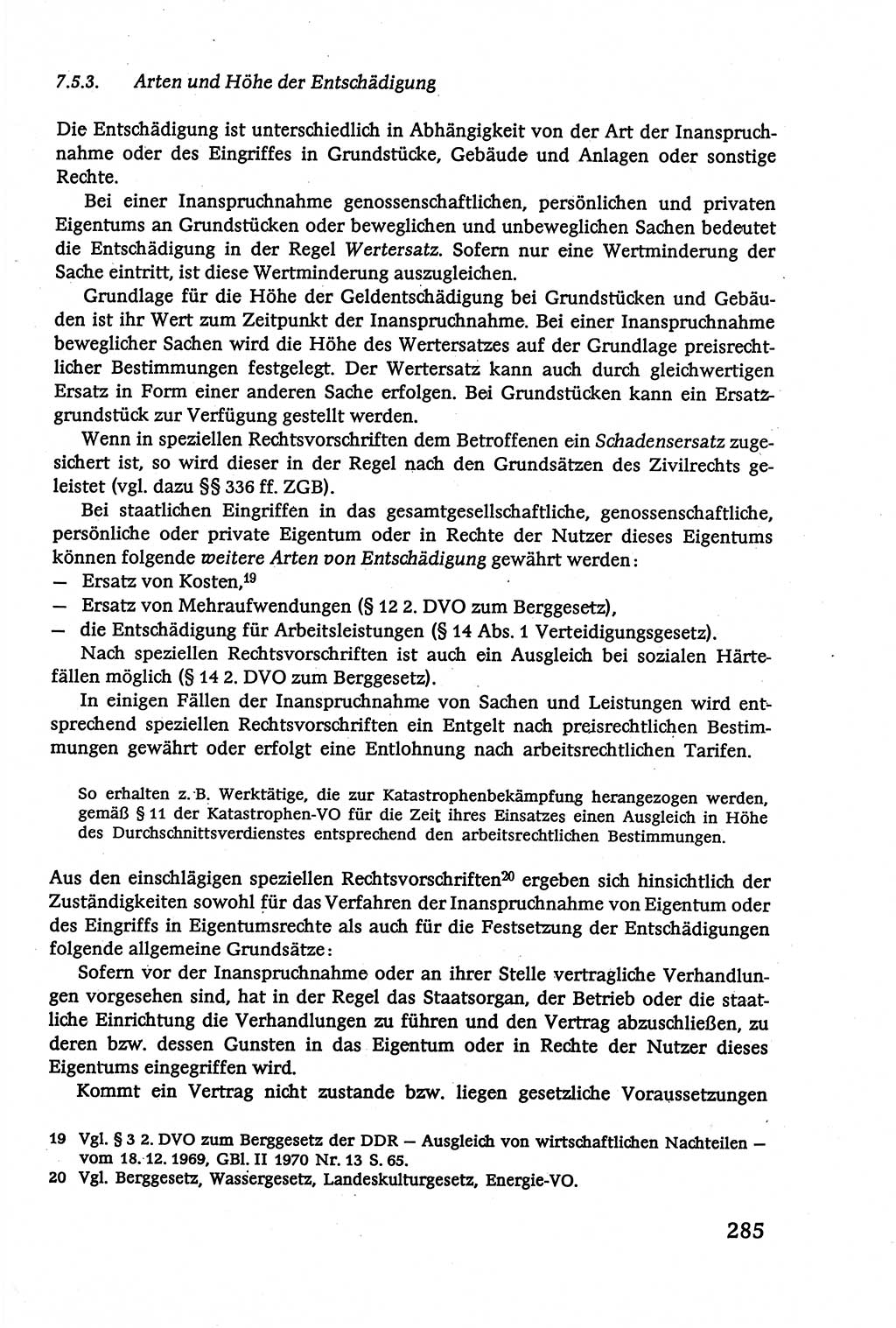 Verwaltungsrecht [Deutsche Demokratische Republik (DDR)], Lehrbuch 1979, Seite 285 (Verw.-R. DDR Lb. 1979, S. 285)