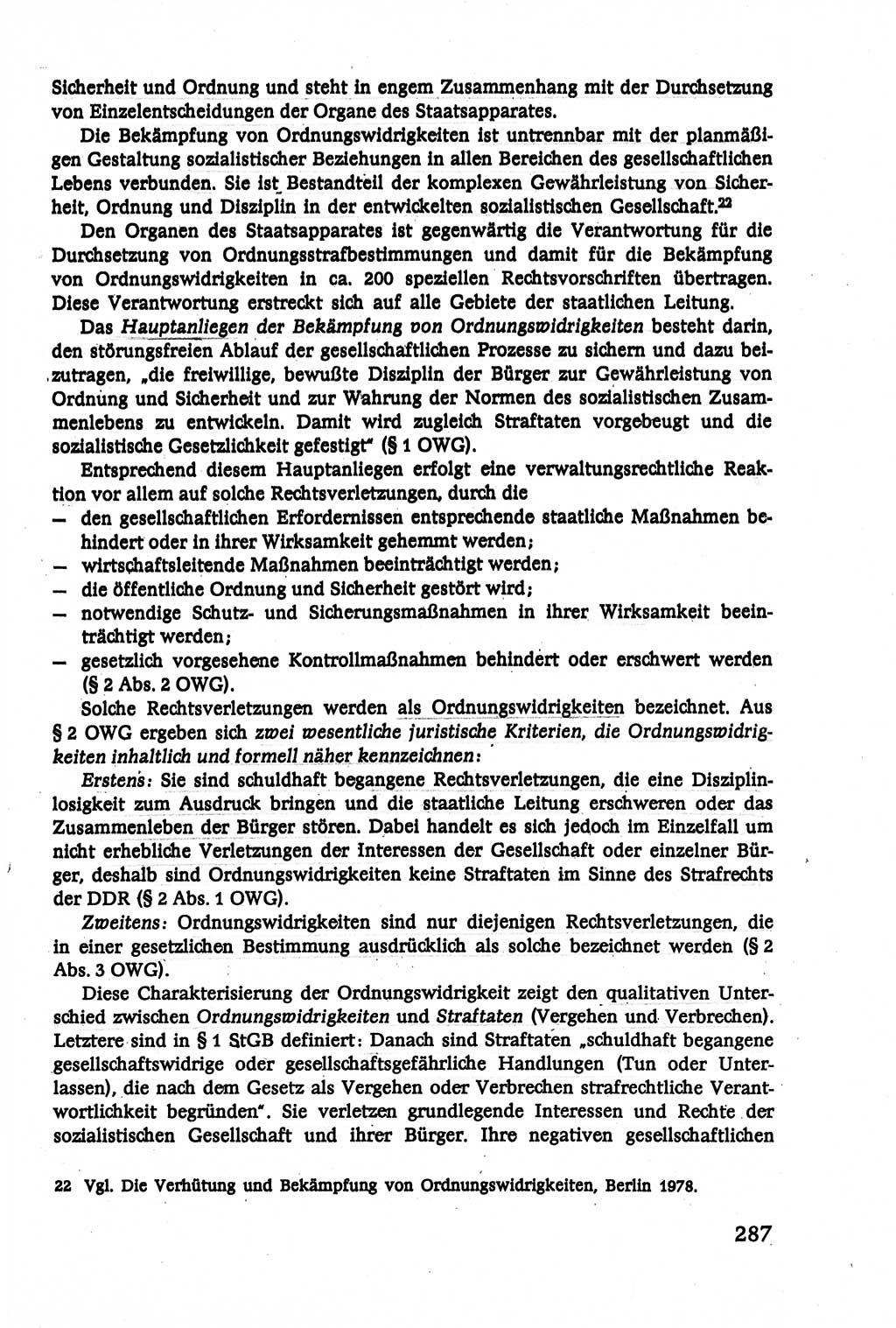 Verwaltungsrecht [Deutsche Demokratische Republik (DDR)], Lehrbuch 1979, Seite 287 (Verw.-R. DDR Lb. 1979, S. 287)