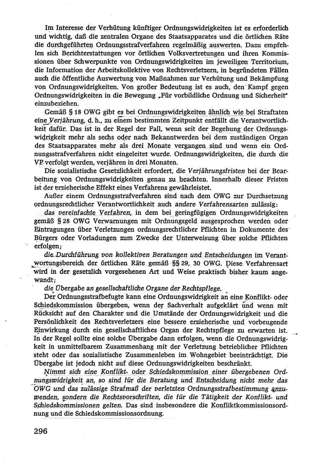 Verwaltungsrecht [Deutsche Demokratische Republik (DDR)], Lehrbuch 1979, Seite 296 (Verw.-R. DDR Lb. 1979, S. 296)